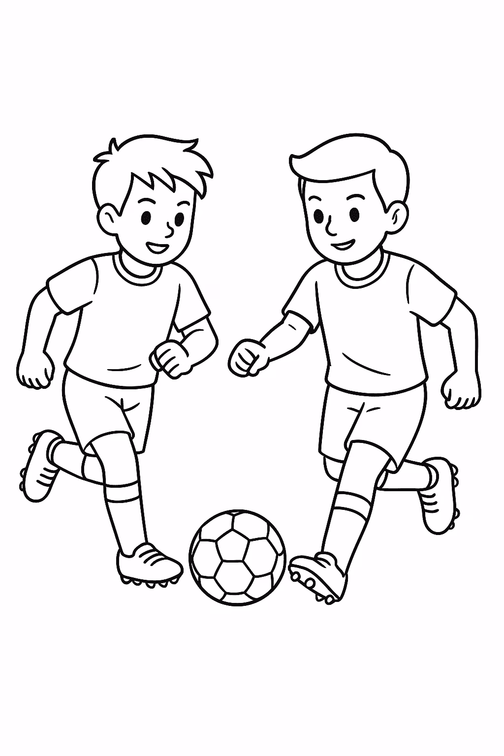 Jogador disputa para colorir — desenho para imprimir