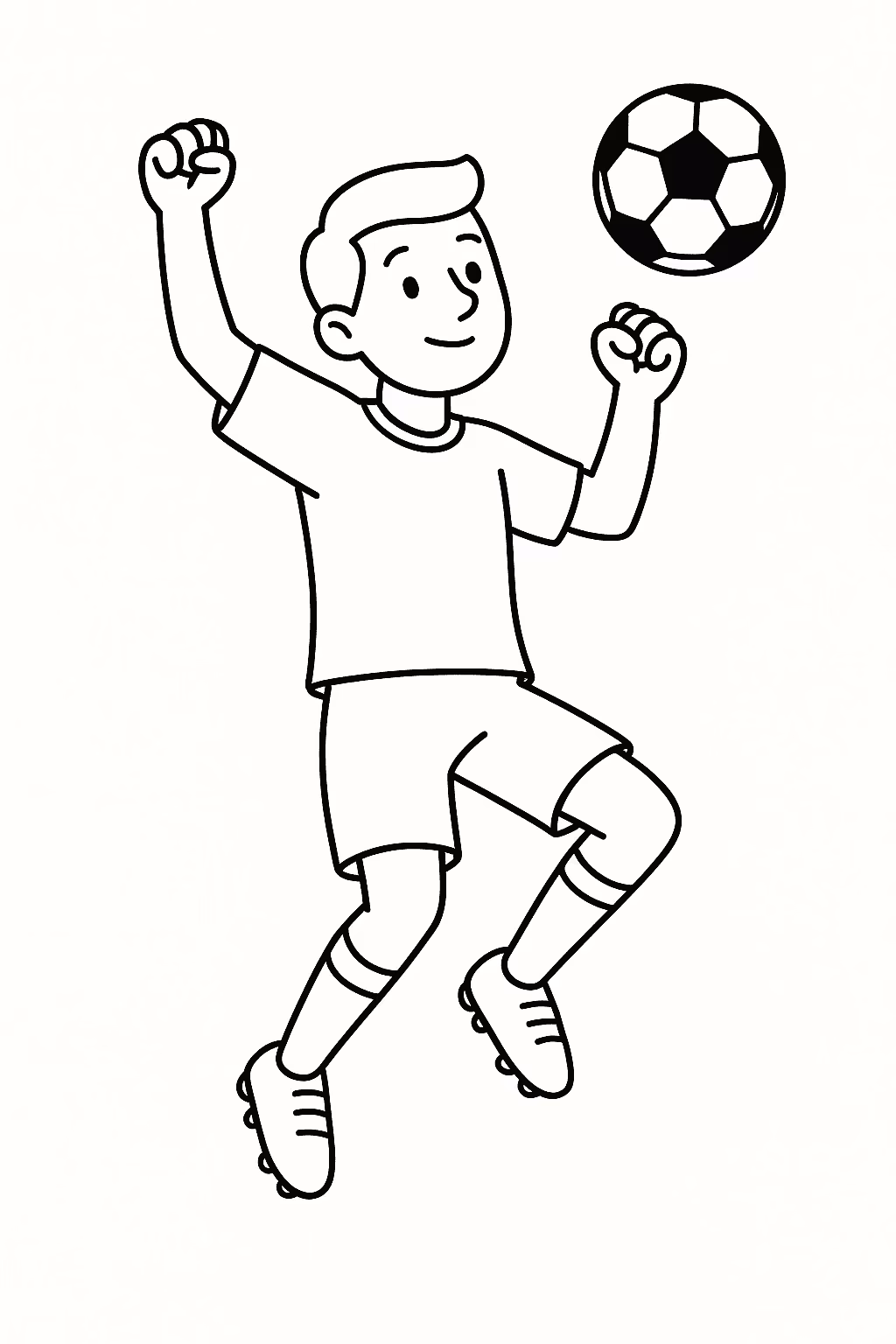 Jogador salto para colorir — desenho para imprimir