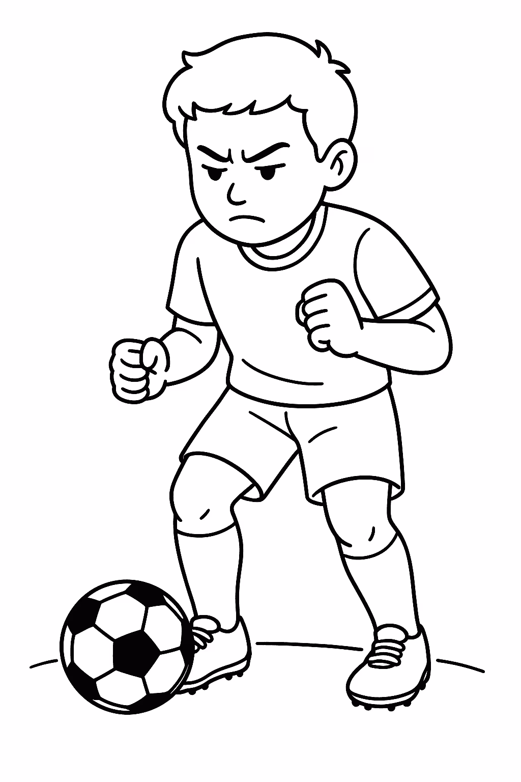 Jogador concentracao para colorir — desenho para imprimir