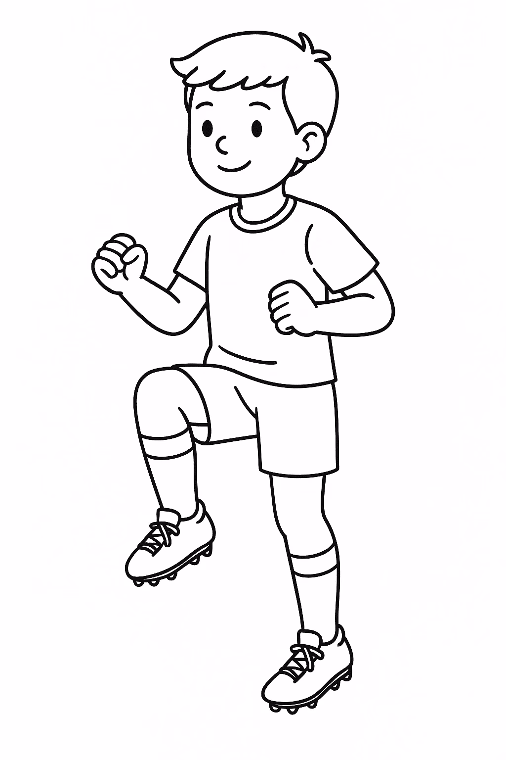 Jogador aquecimento para colorir — desenho para imprimir
