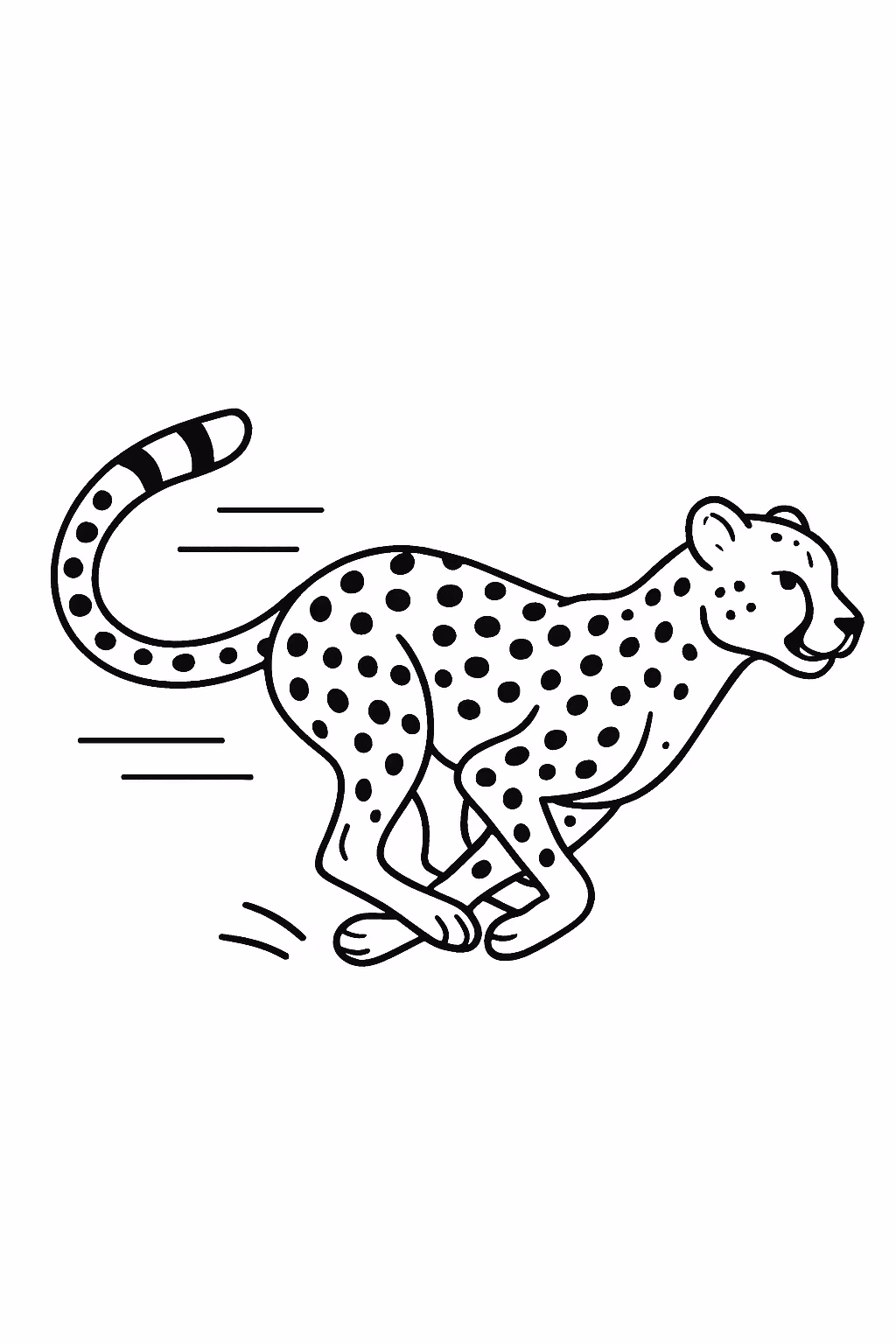 Safari guepardo para colorir — desenho para imprimir