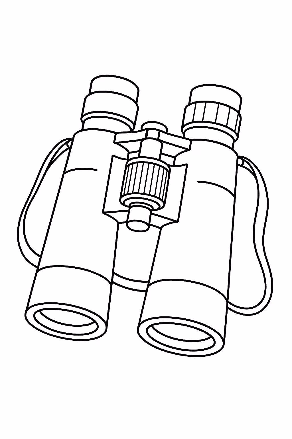 Safari binoculo para colorir — desenho para imprimir