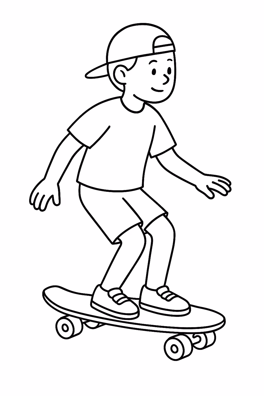 Skate cruiser para colorir — desenho para imprimir