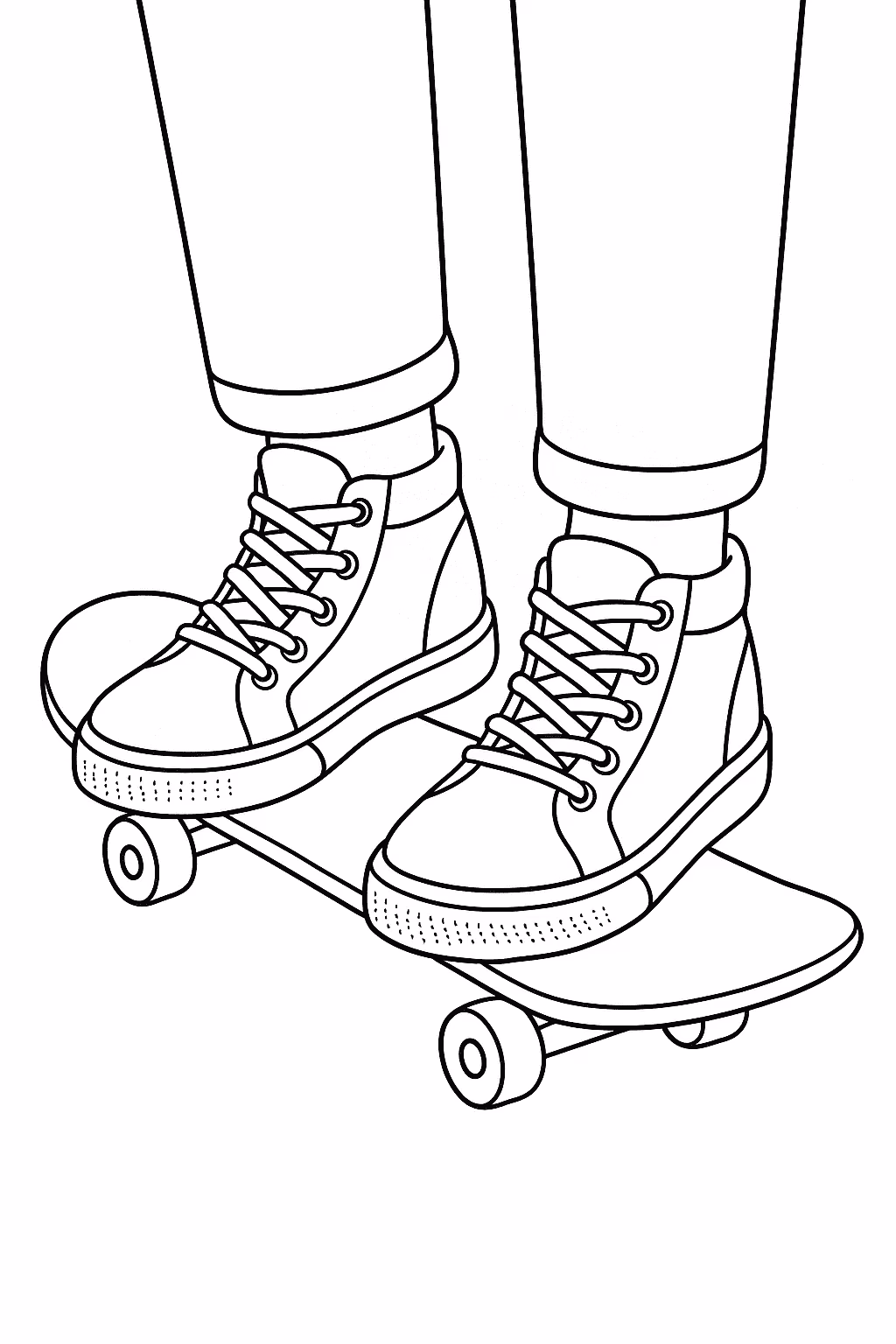 Skate tenis para colorir — desenho para imprimir