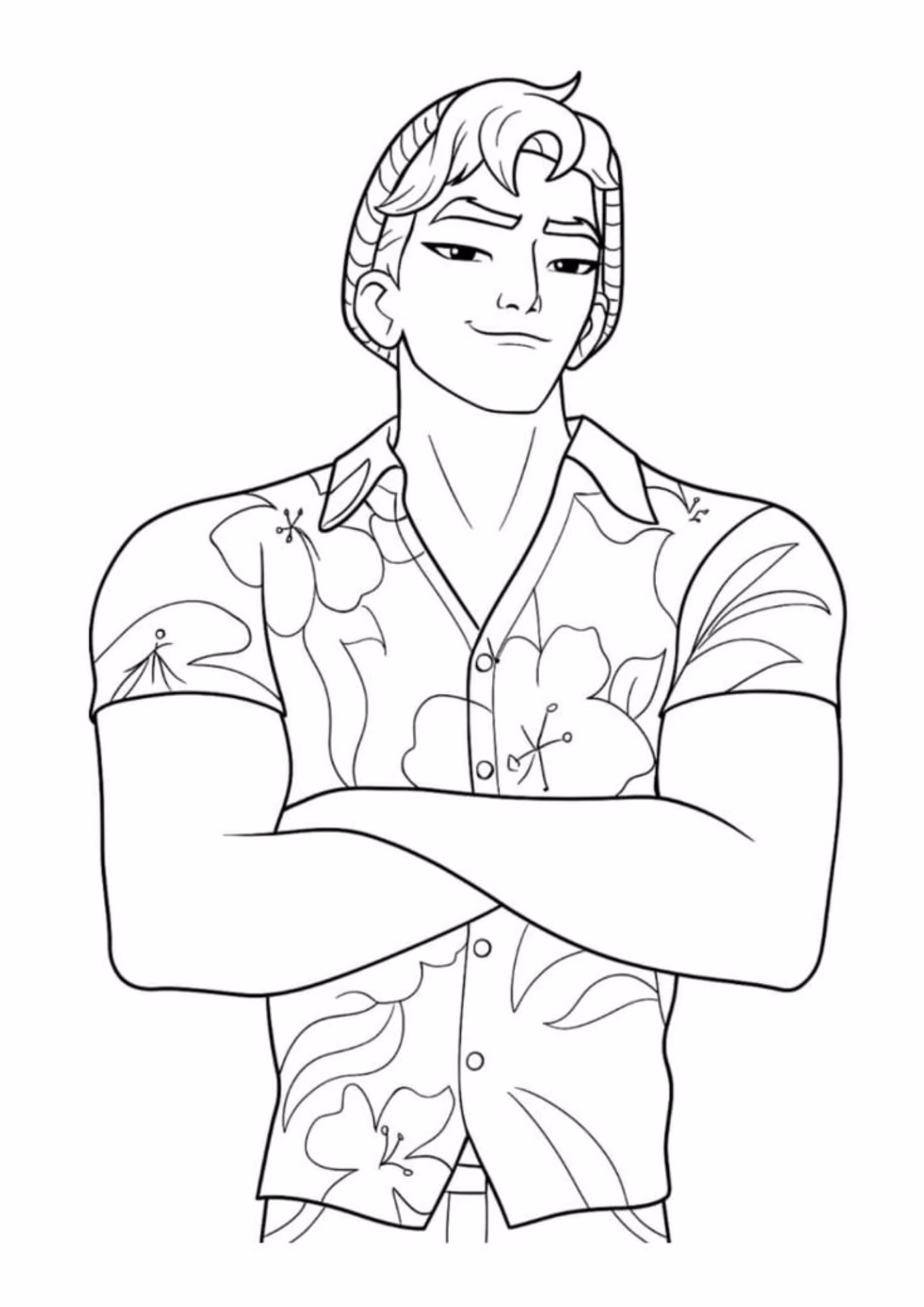 Saja boys e para colorir — desenho para imprimir