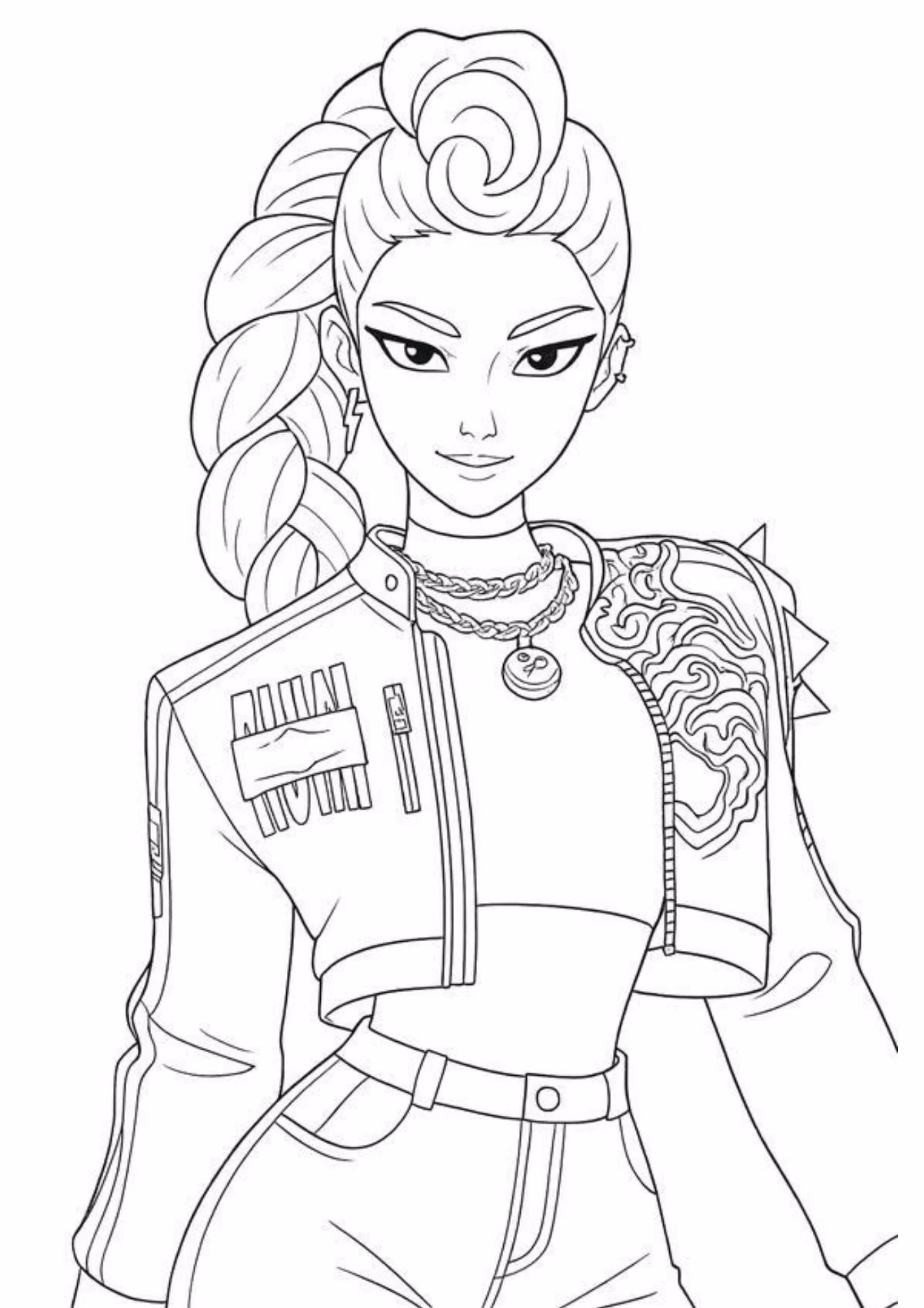 Guerreiras do kpop e para colorir — desenho para imprimir