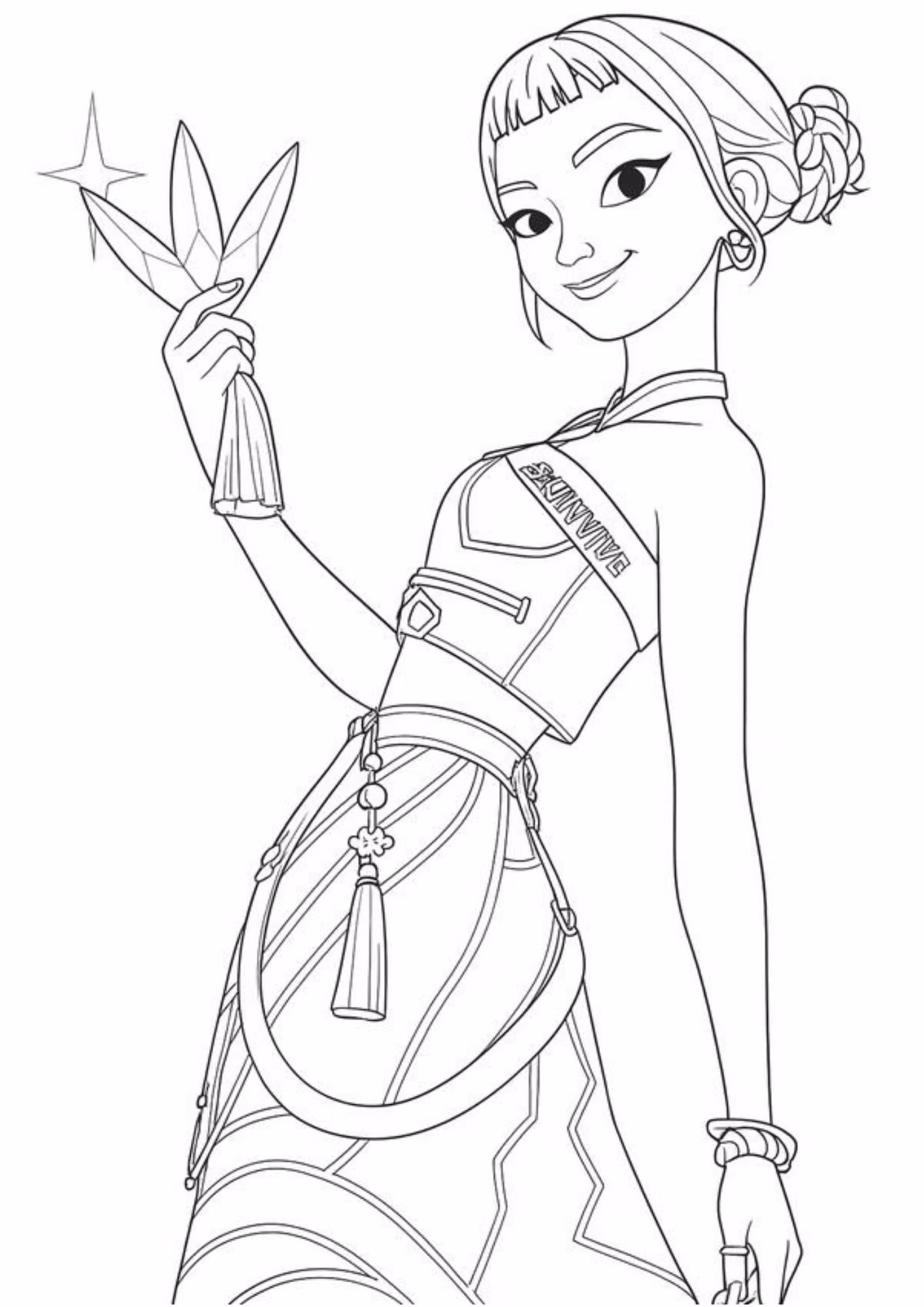Guerreiras do kpop e para colorir — desenho para imprimir