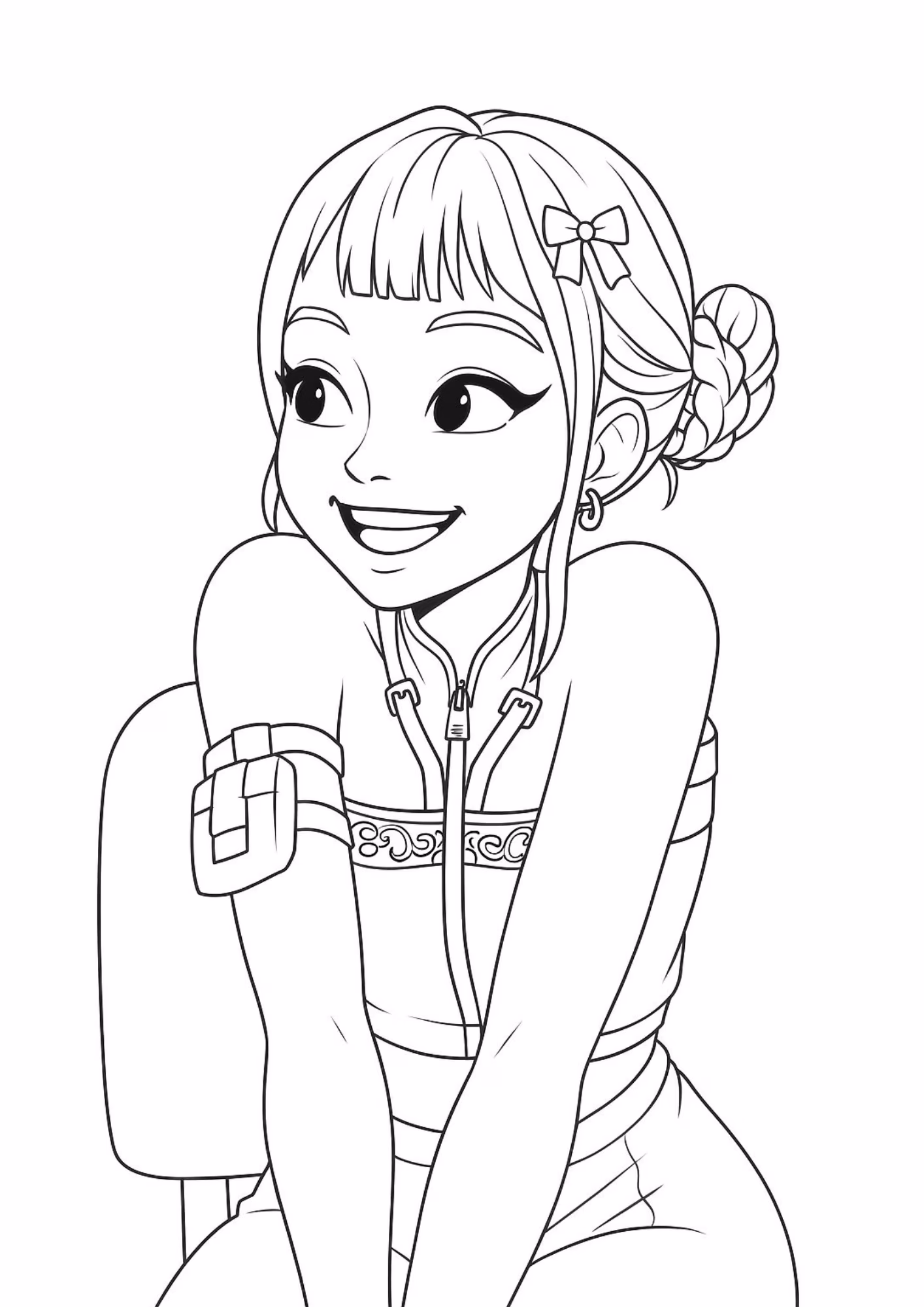 Guerreiras do kpop e para colorir — desenho para imprimir