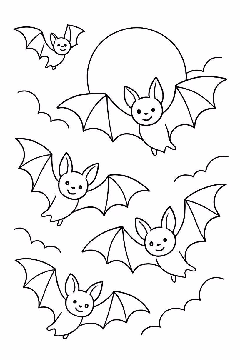 Halloween morcego para colorir — desenho para imprimir