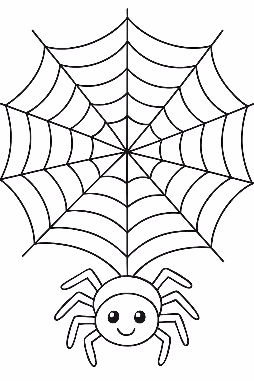 Halloween aranha para colorir — desenho para imprimir