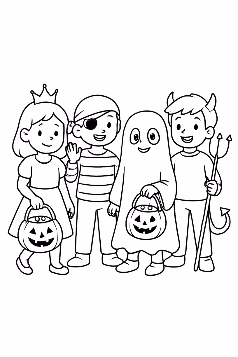 Halloween doces para colorir — desenho para imprimir