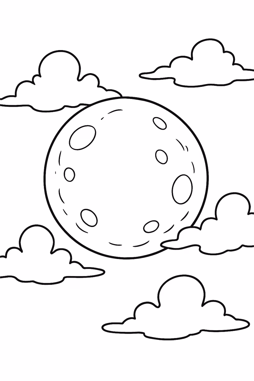 Halloween lua cheia para colorir — desenho para imprimir