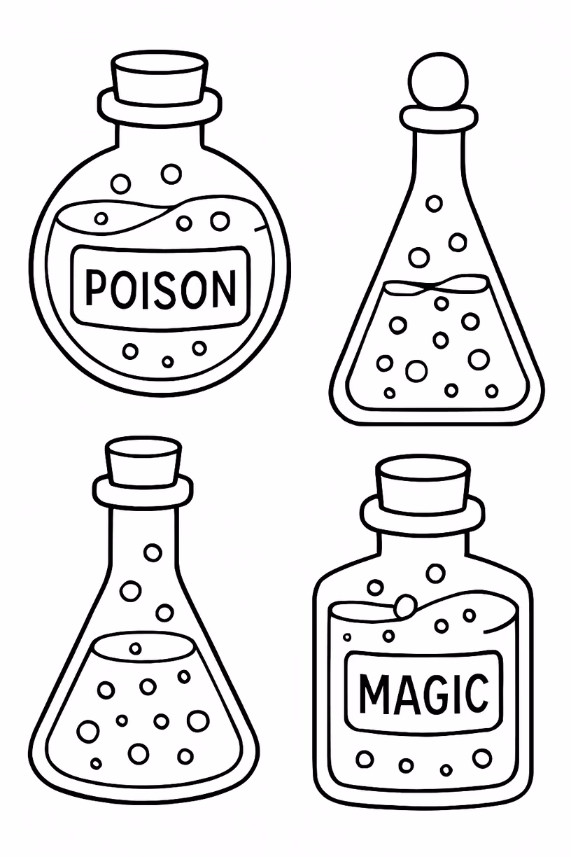 Halloween pocao para colorir — desenho para imprimir