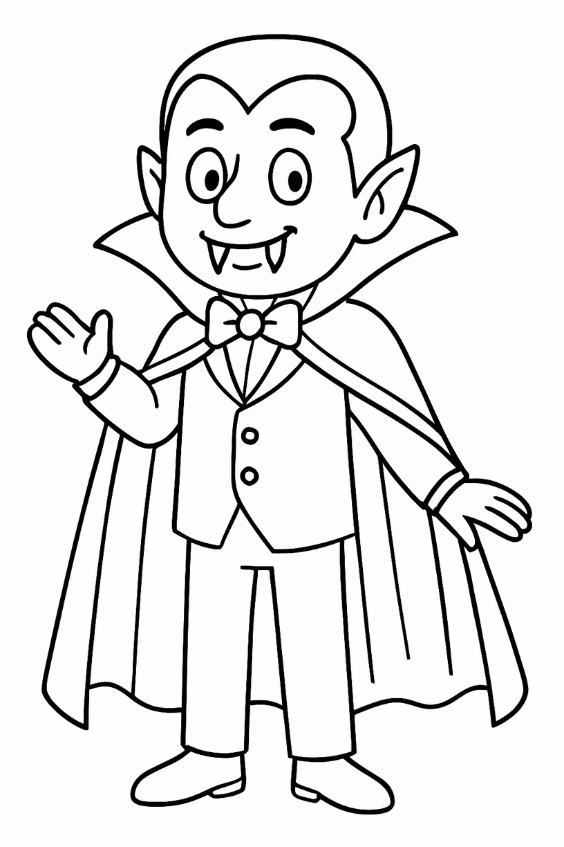 Halloween dracula para colorir — desenho para imprimir
