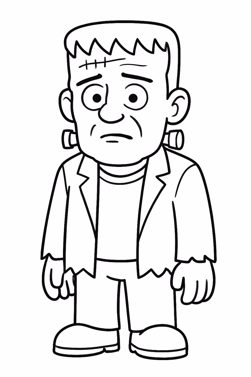 Halloween frankenstein para colorir — desenho para imprimir