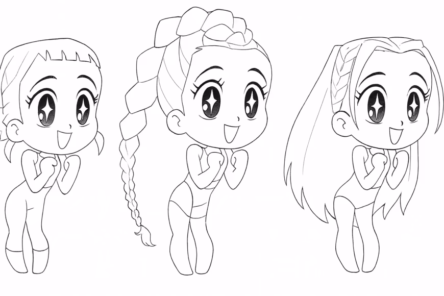 Huntrix min para colorir — desenho para imprimir