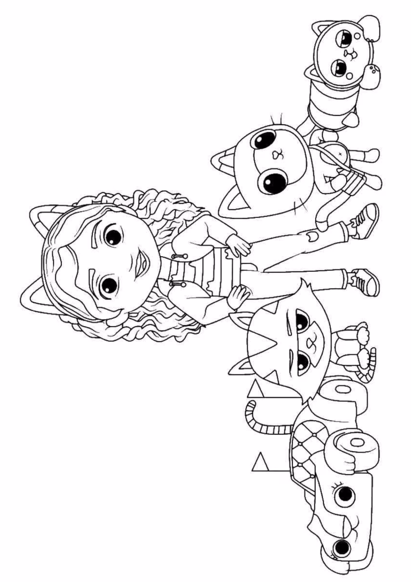 A casa magica da gabby e para colorir — desenho para imprimir