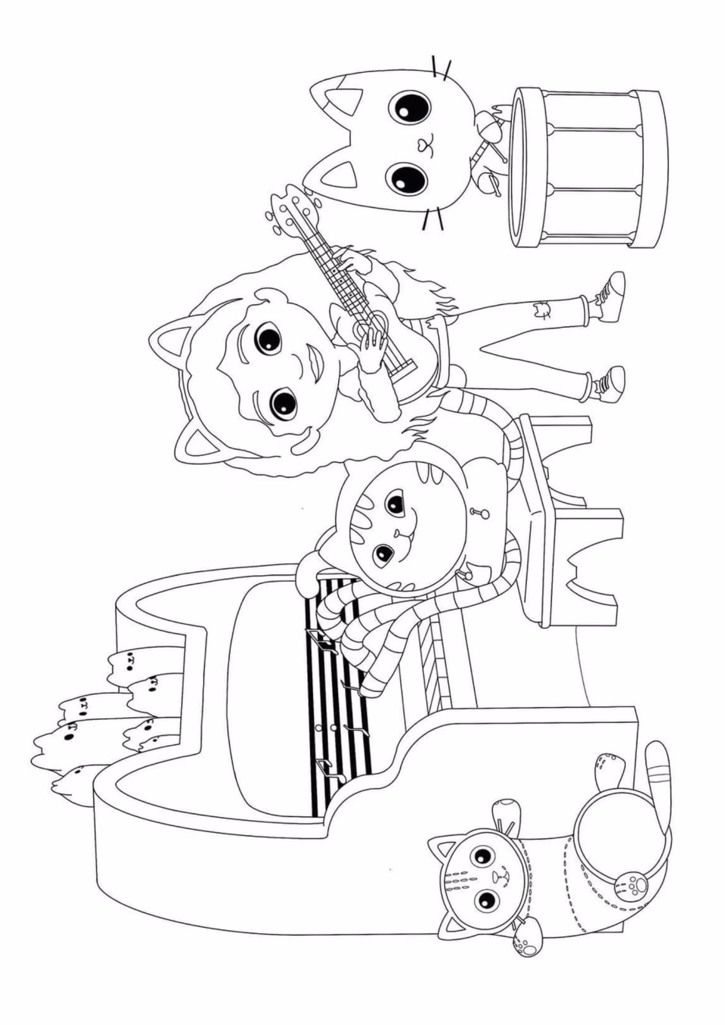 A casa magica da gabby e para colorir — desenho para imprimir
