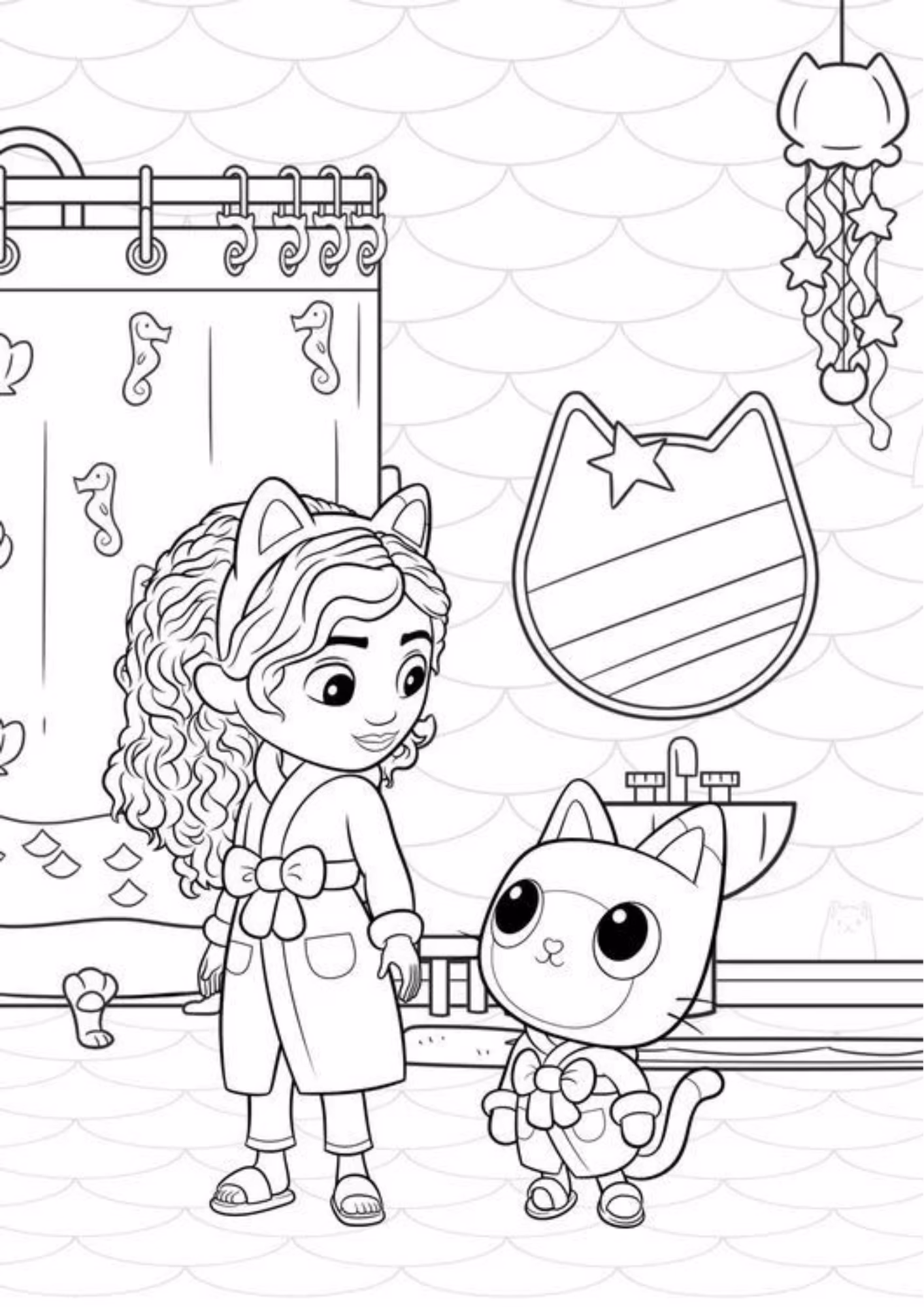 A casa magica da gabby e para colorir — desenho para imprimir