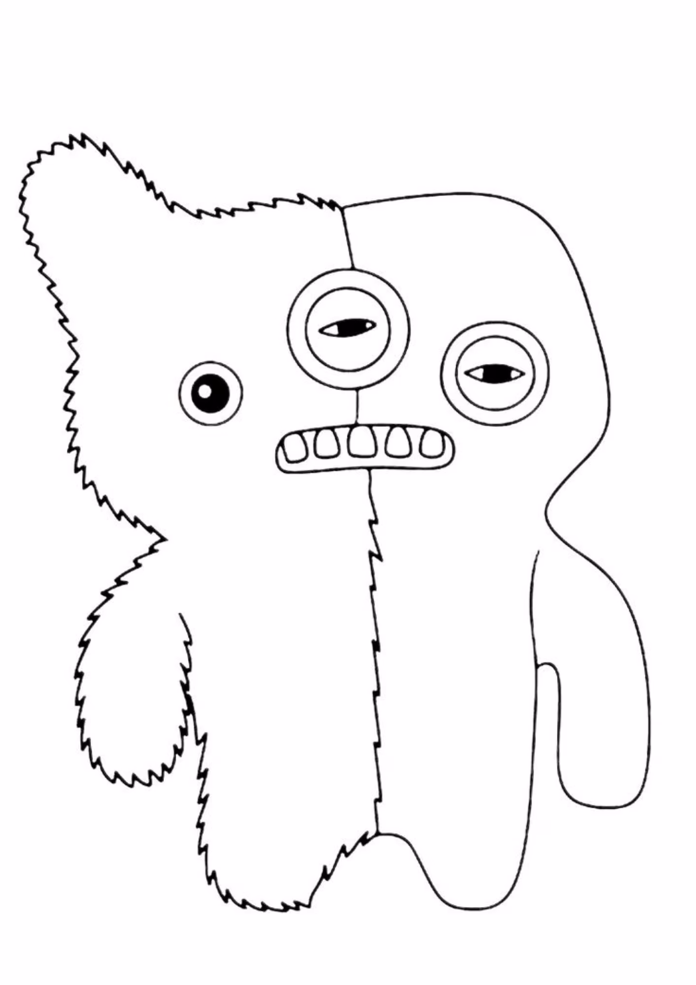 Fugglers e para colorir — desenho para imprimir