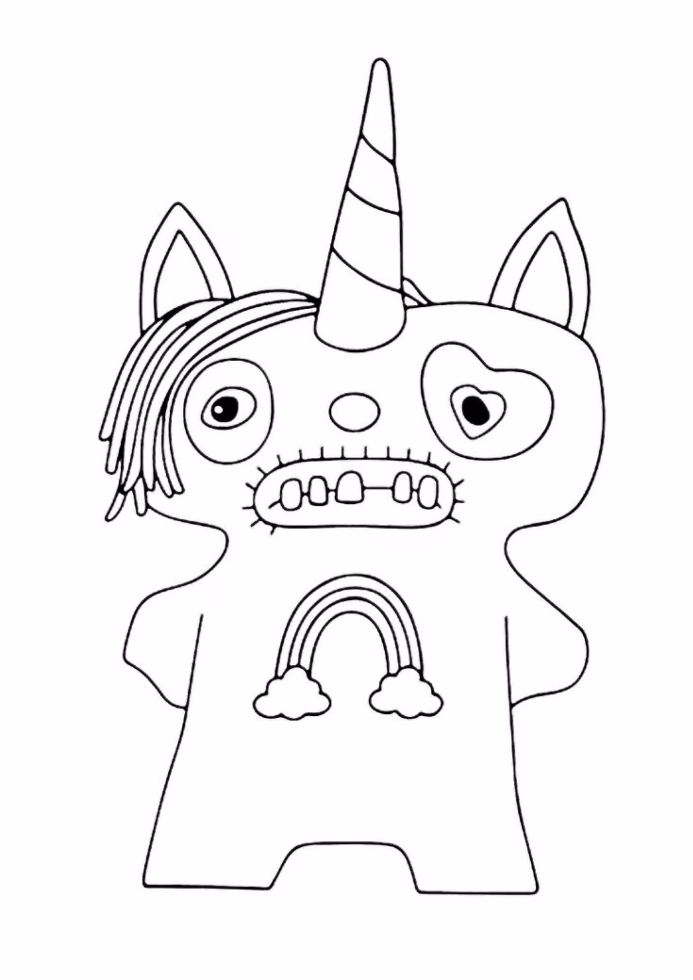 Fugglers e para colorir — desenho para imprimir