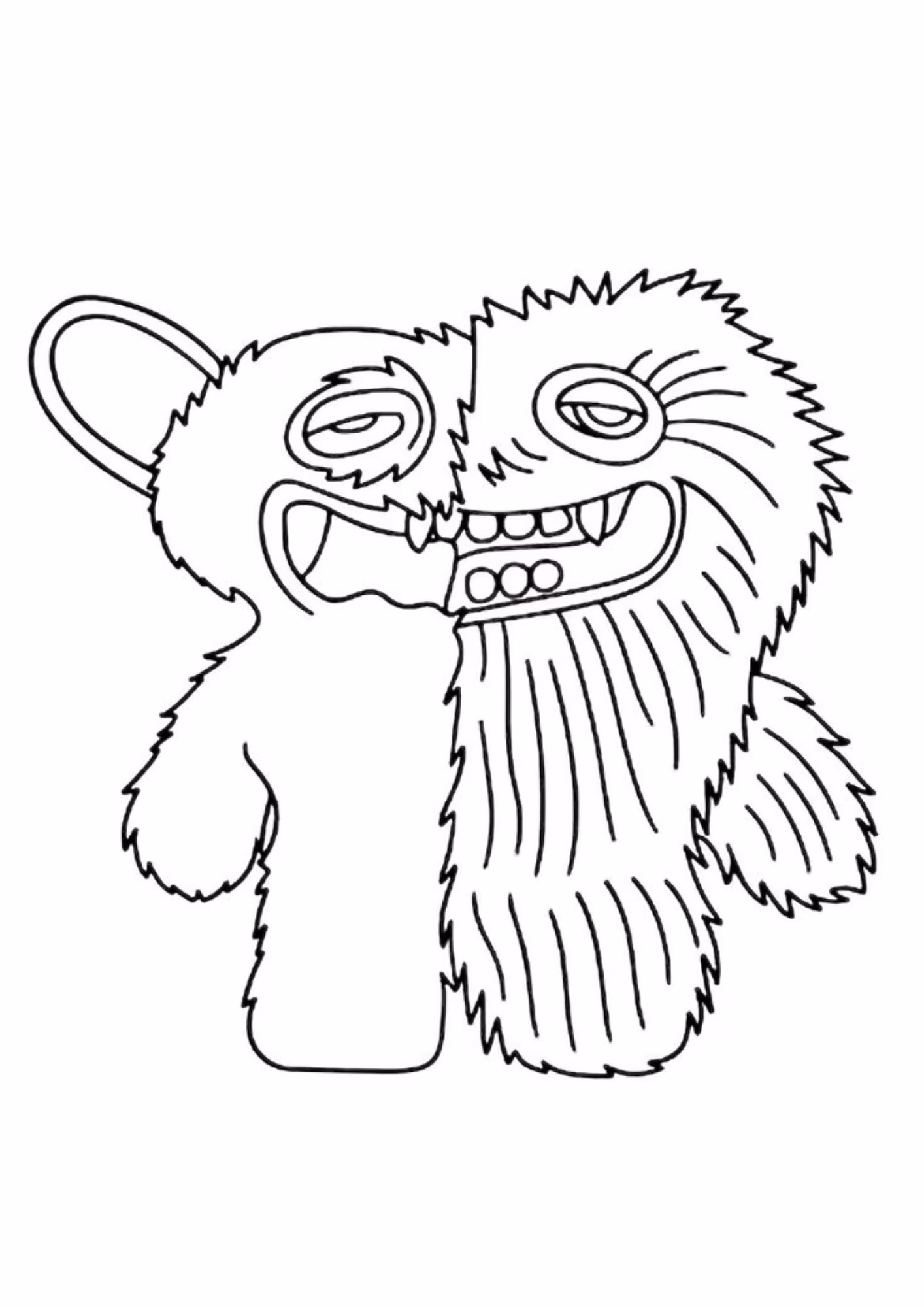 Fugglers e para colorir — desenho para imprimir