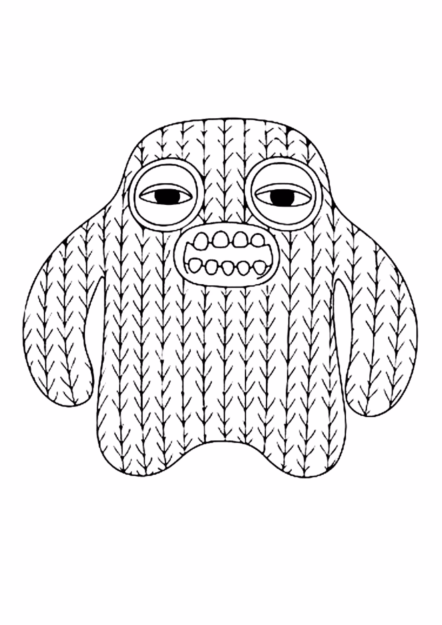Fugglers e para colorir — desenho para imprimir