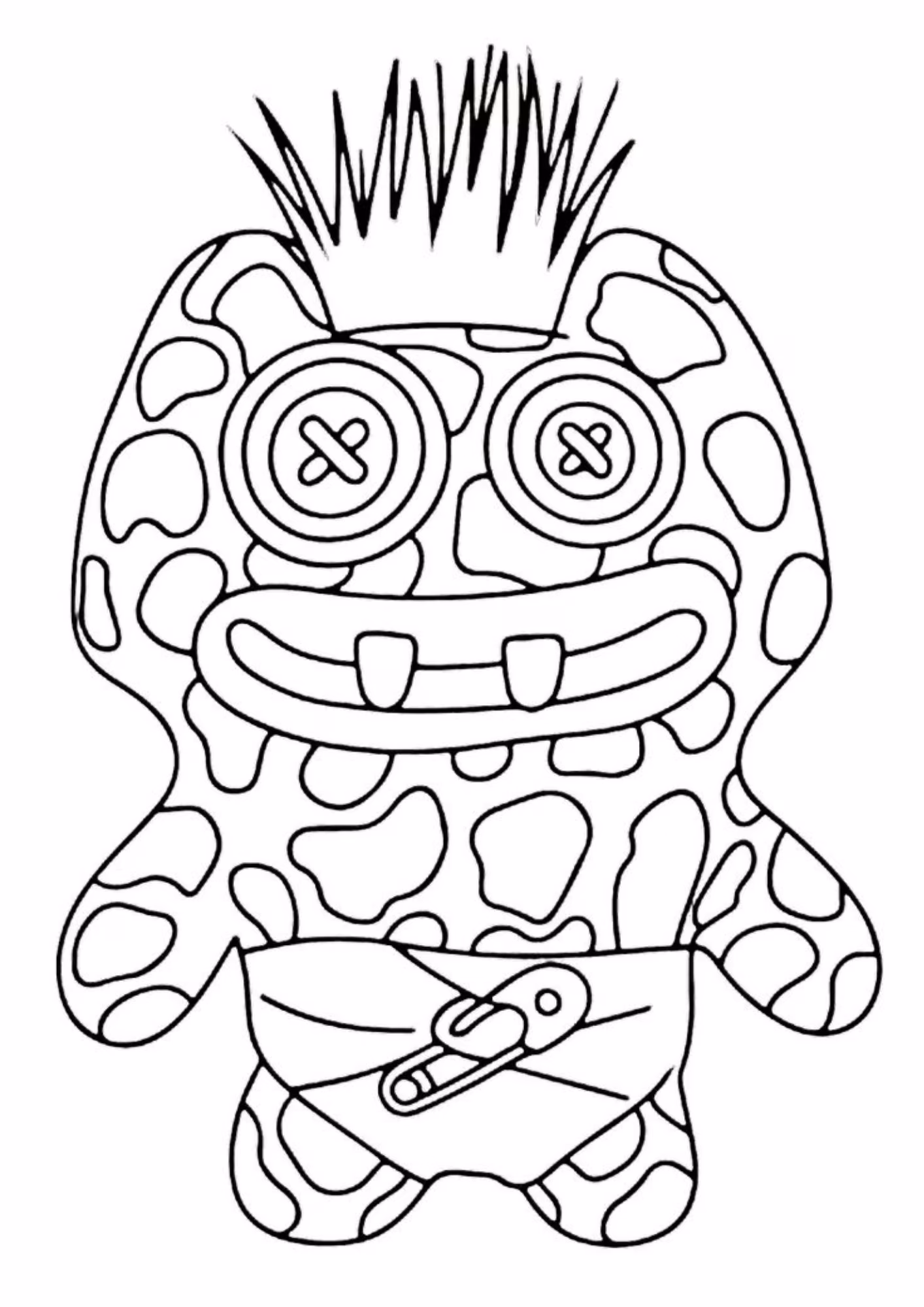 Fugglers e para colorir — desenho para imprimir