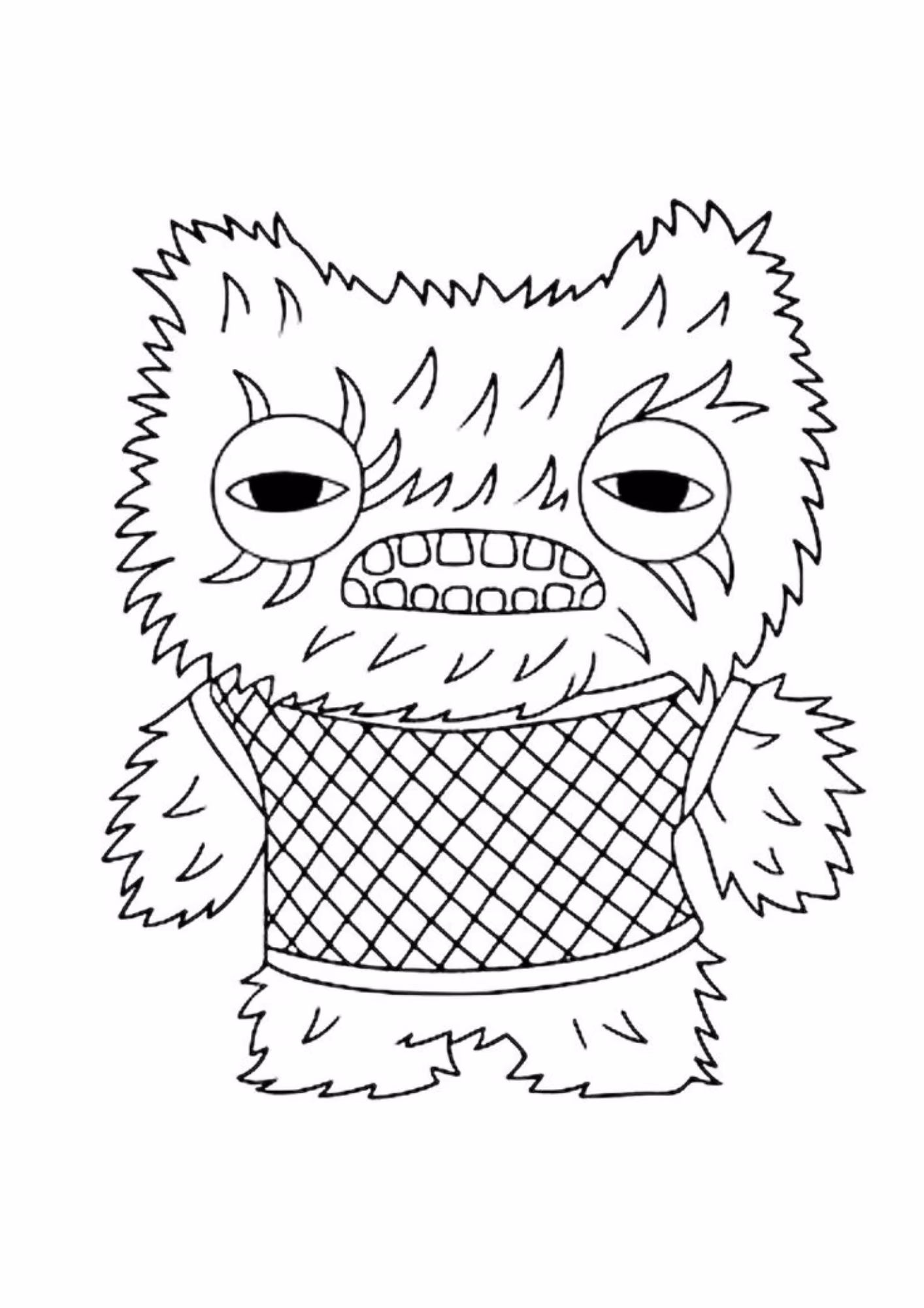 Fugglers e para colorir — desenho para imprimir