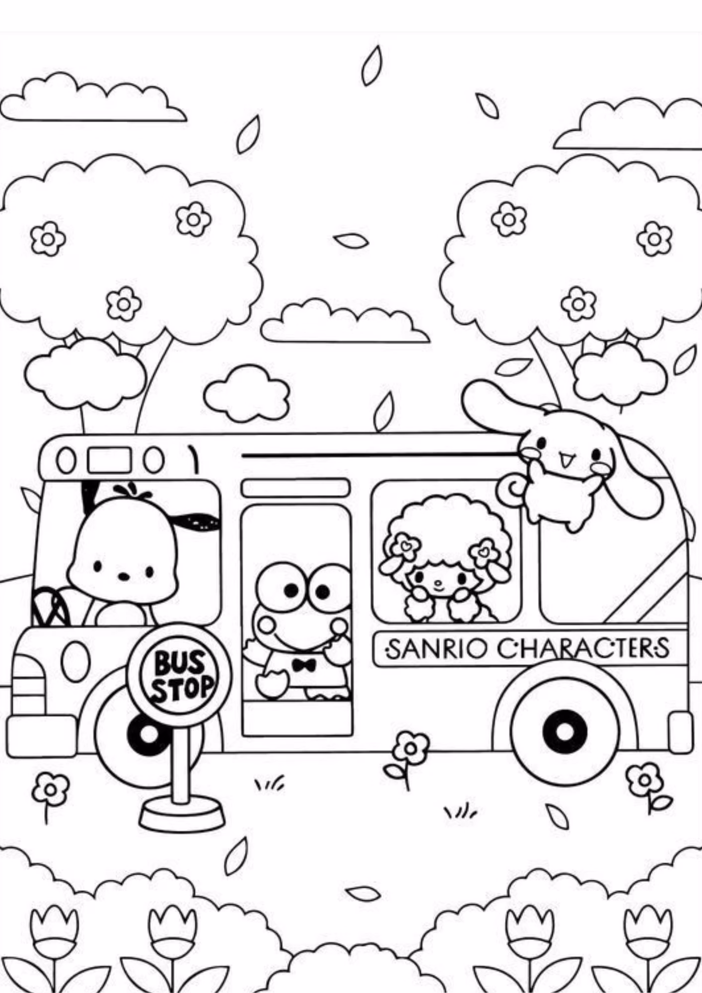 Keroppi e para colorir — desenho para imprimir