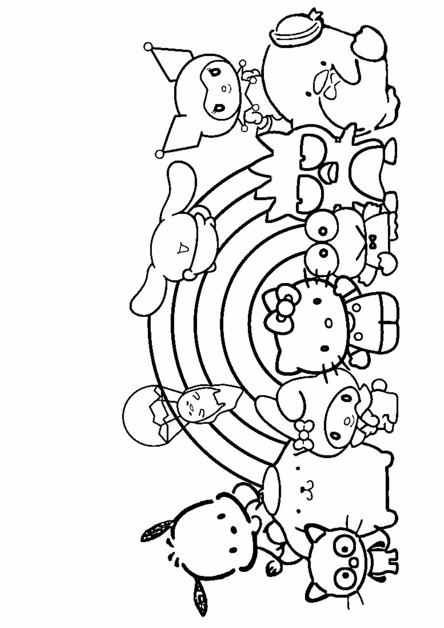Keroppi e para colorir — desenho para imprimir