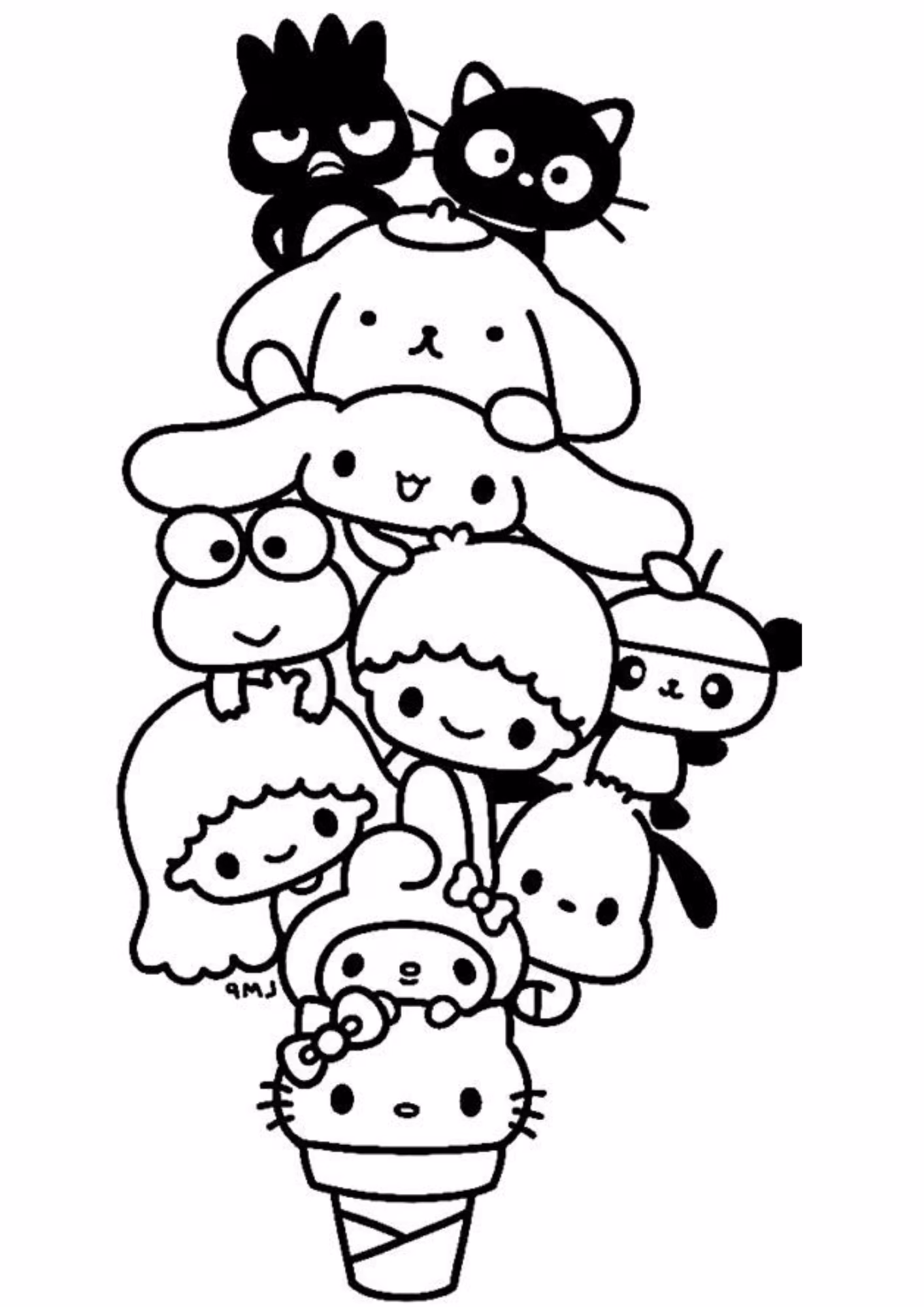 Keroppi e para colorir — desenho para imprimir
