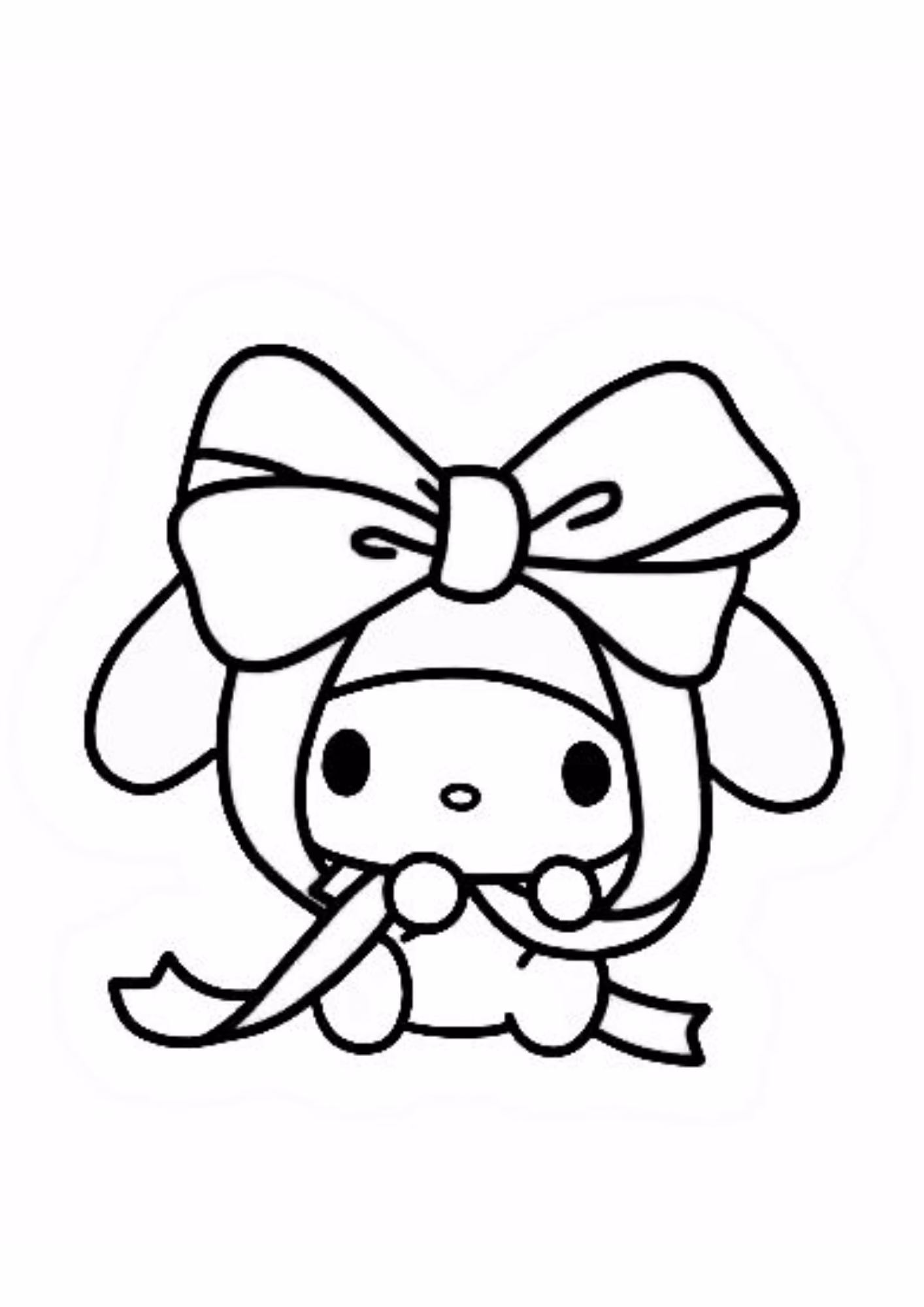 My melody e para colorir — desenho para imprimir