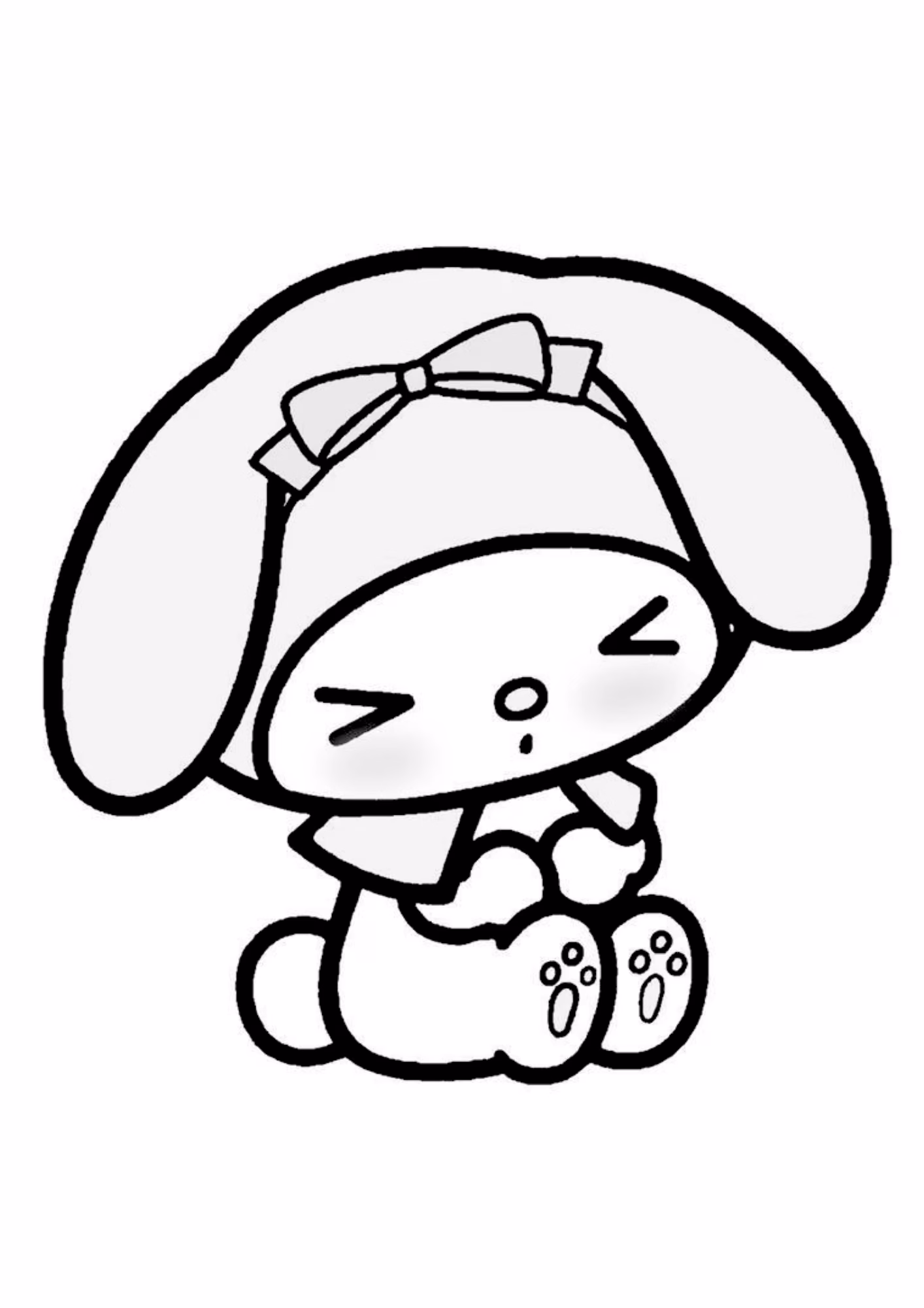 My melody e para colorir — desenho para imprimir