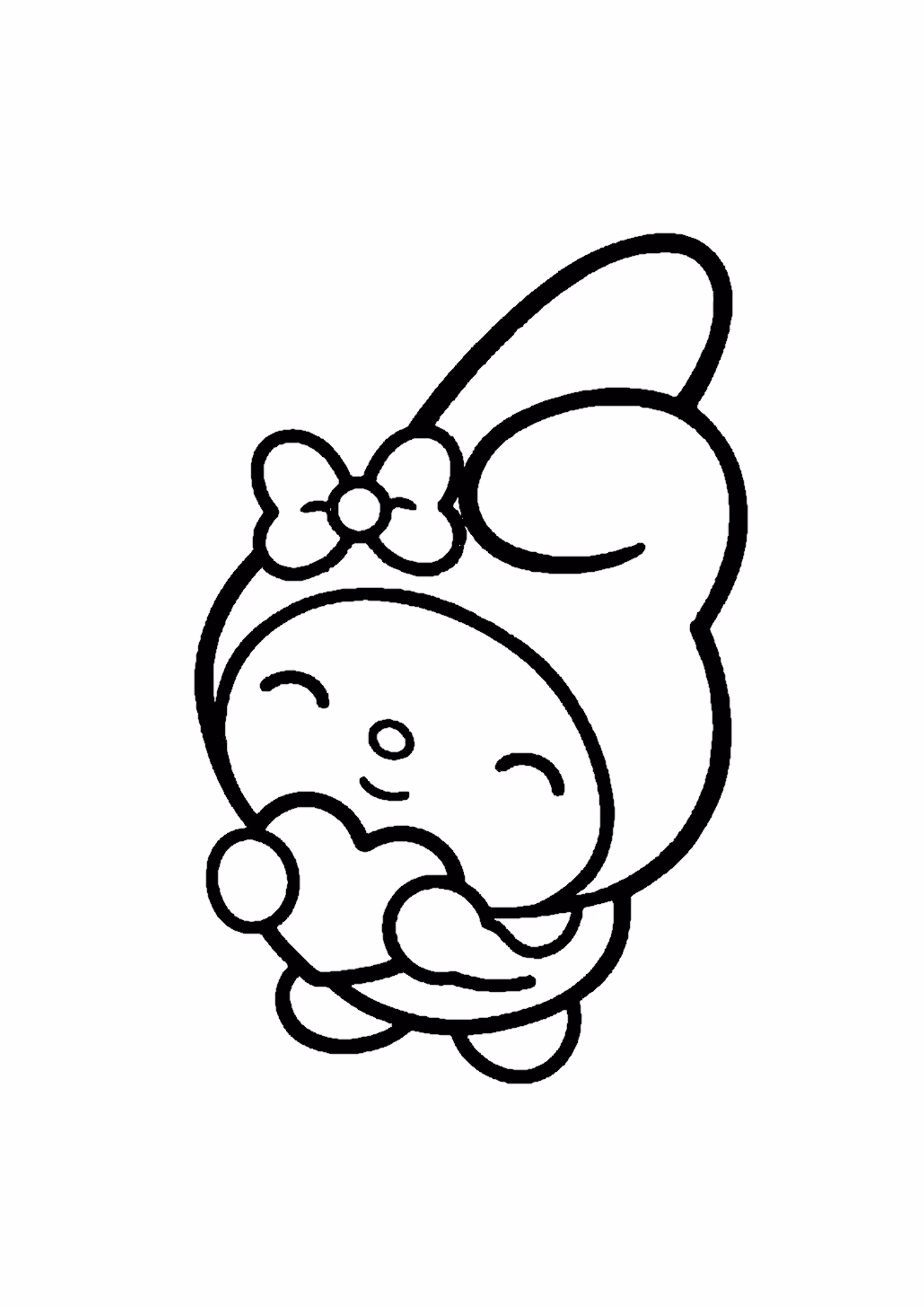 My melody e para colorir — desenho para imprimir