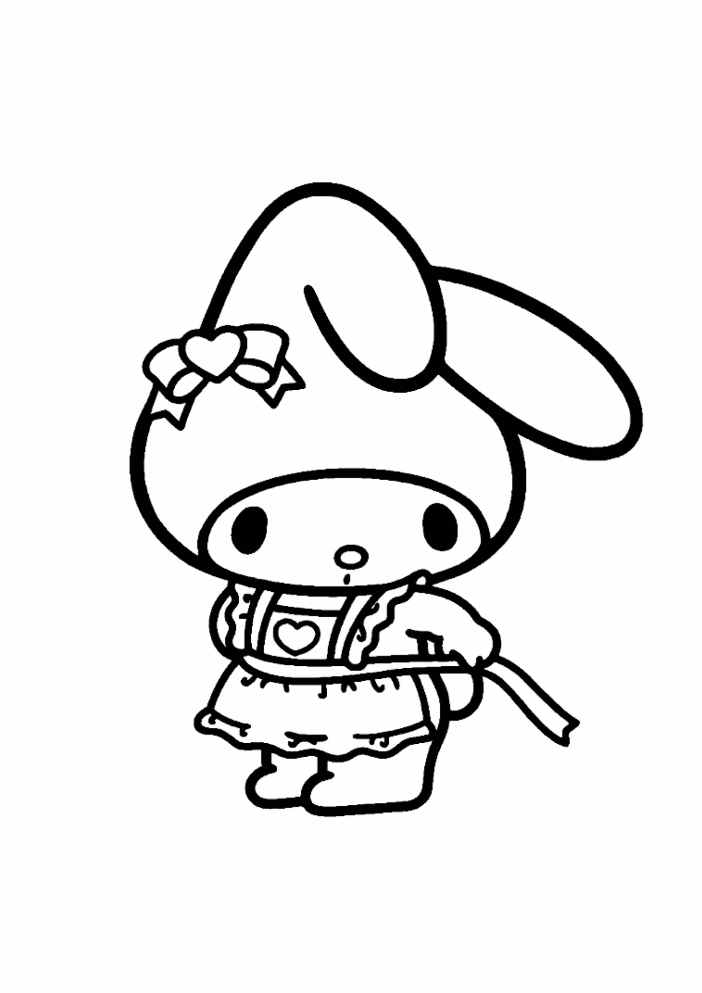 My melody e para colorir — desenho para imprimir