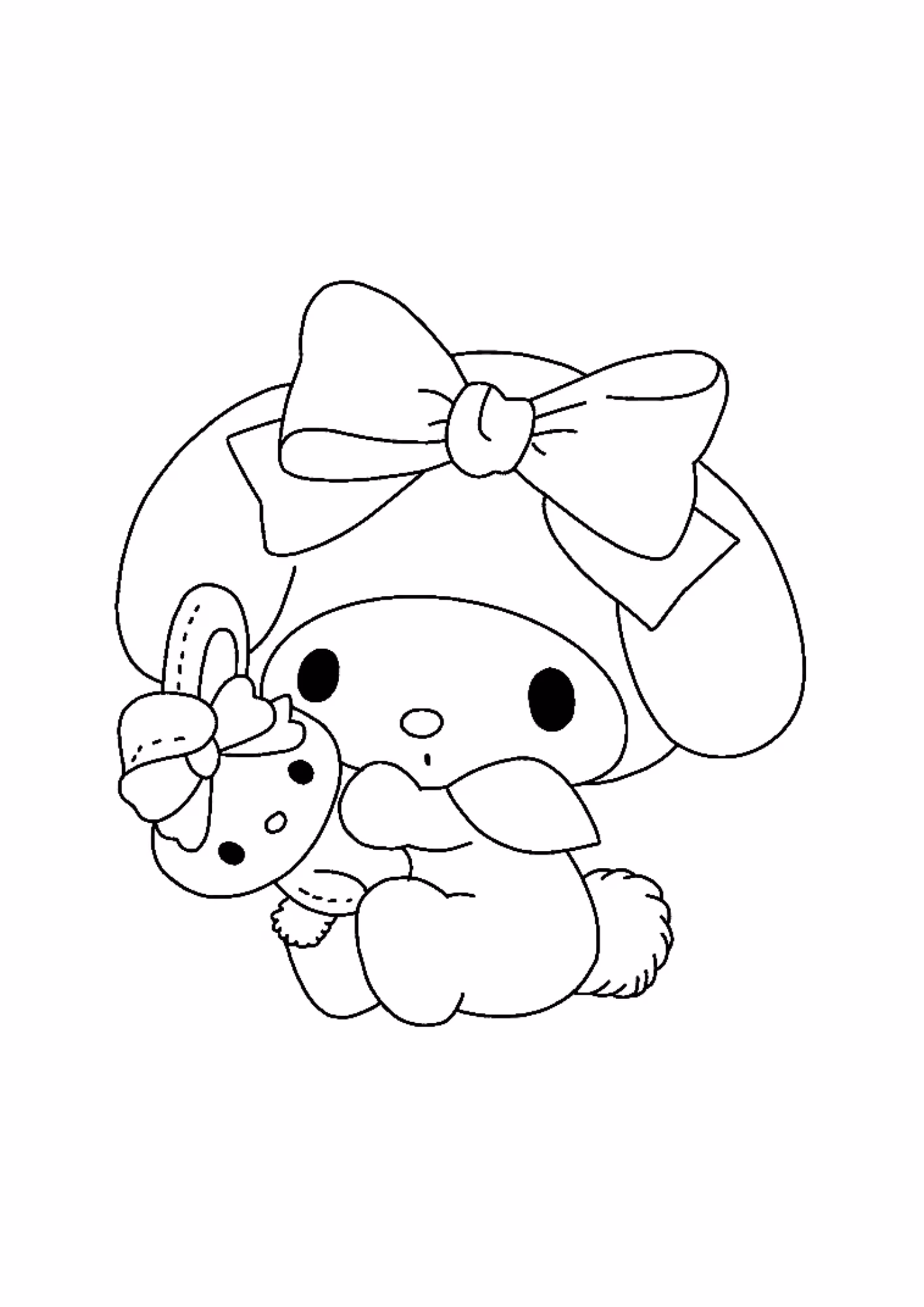 My melody e para colorir — desenho para imprimir