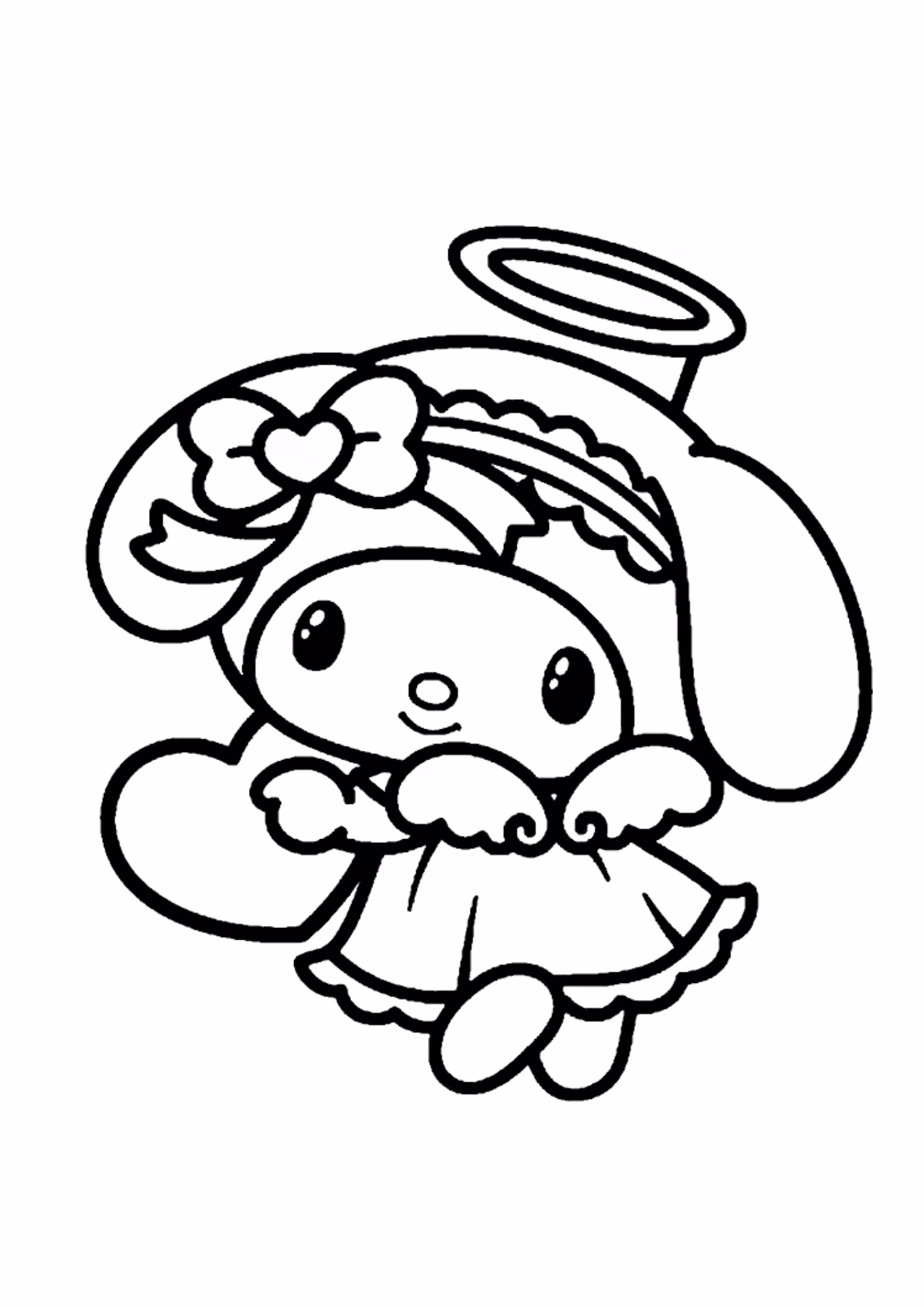 My melody e para colorir — desenho para imprimir