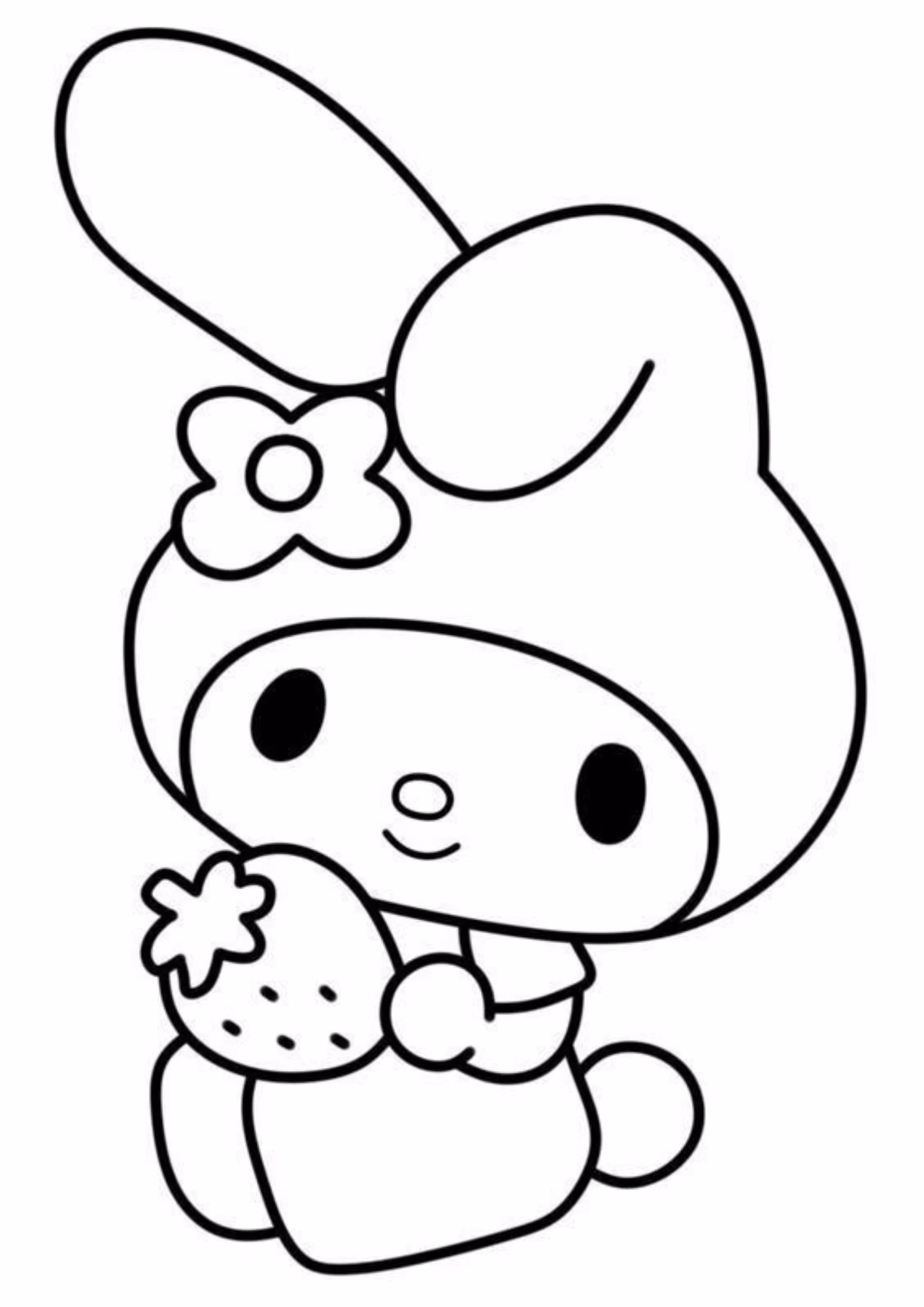 My melody e para colorir — desenho para imprimir