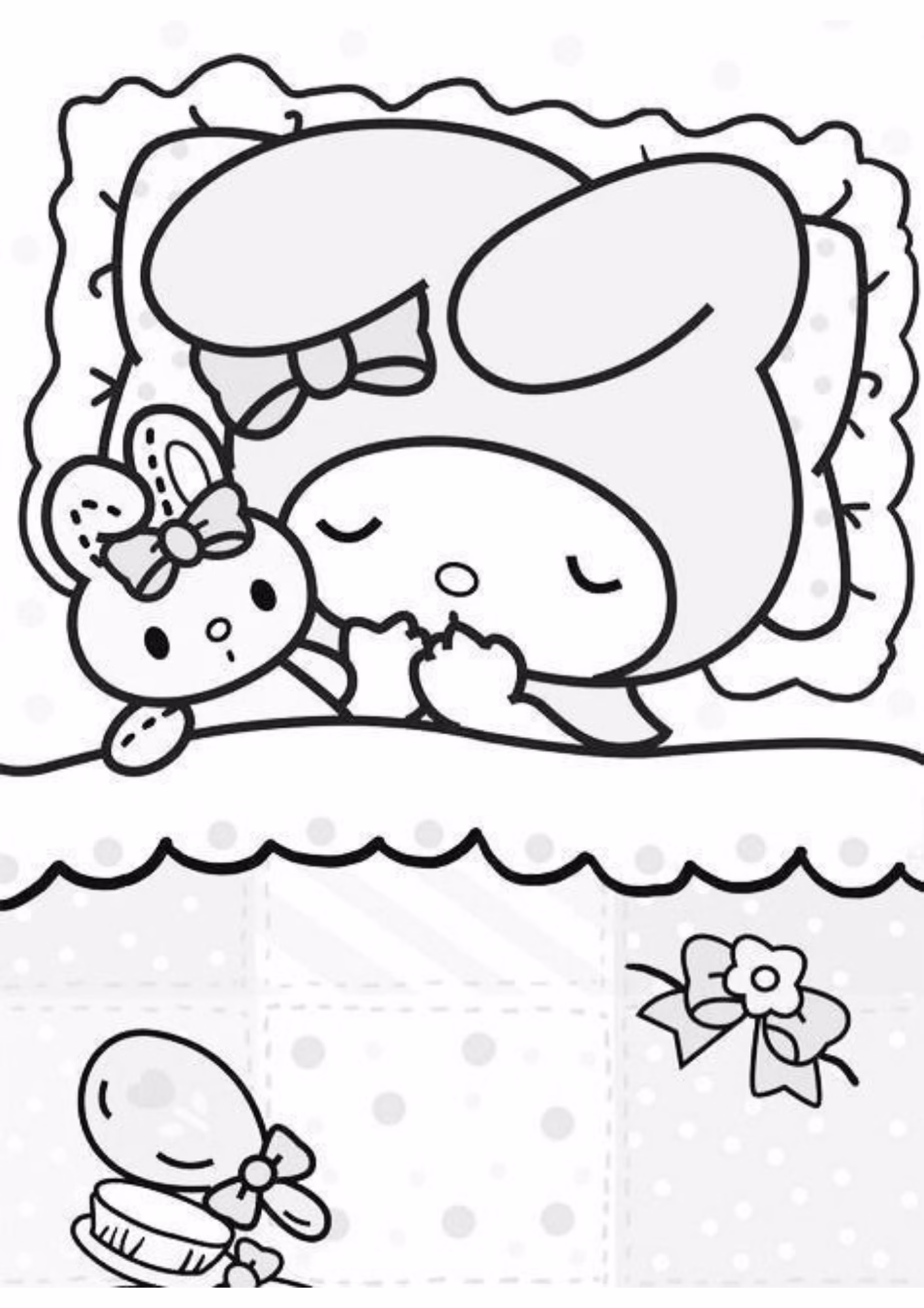 My melody e para colorir — desenho para imprimir