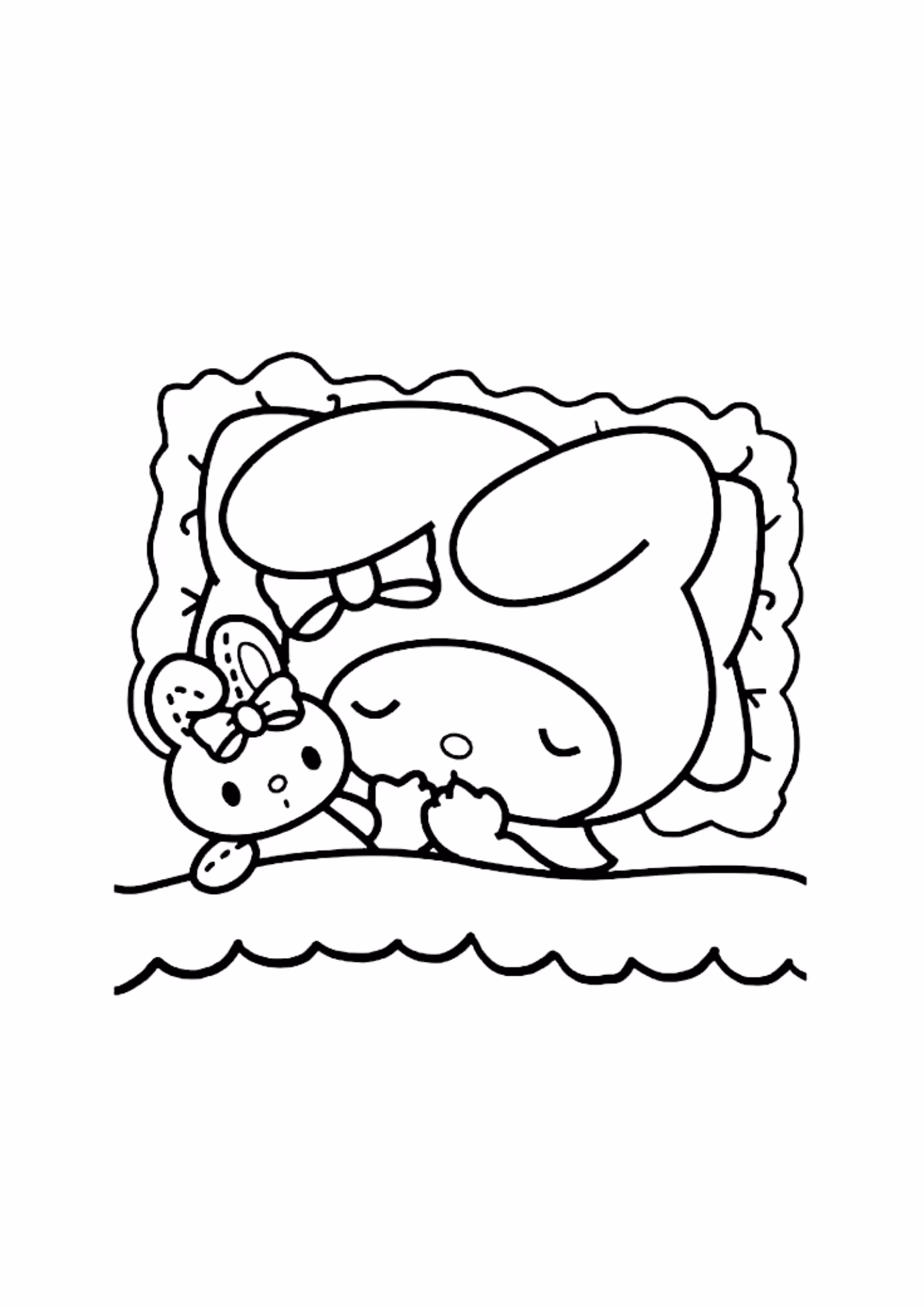 My melody e para colorir — desenho para imprimir
