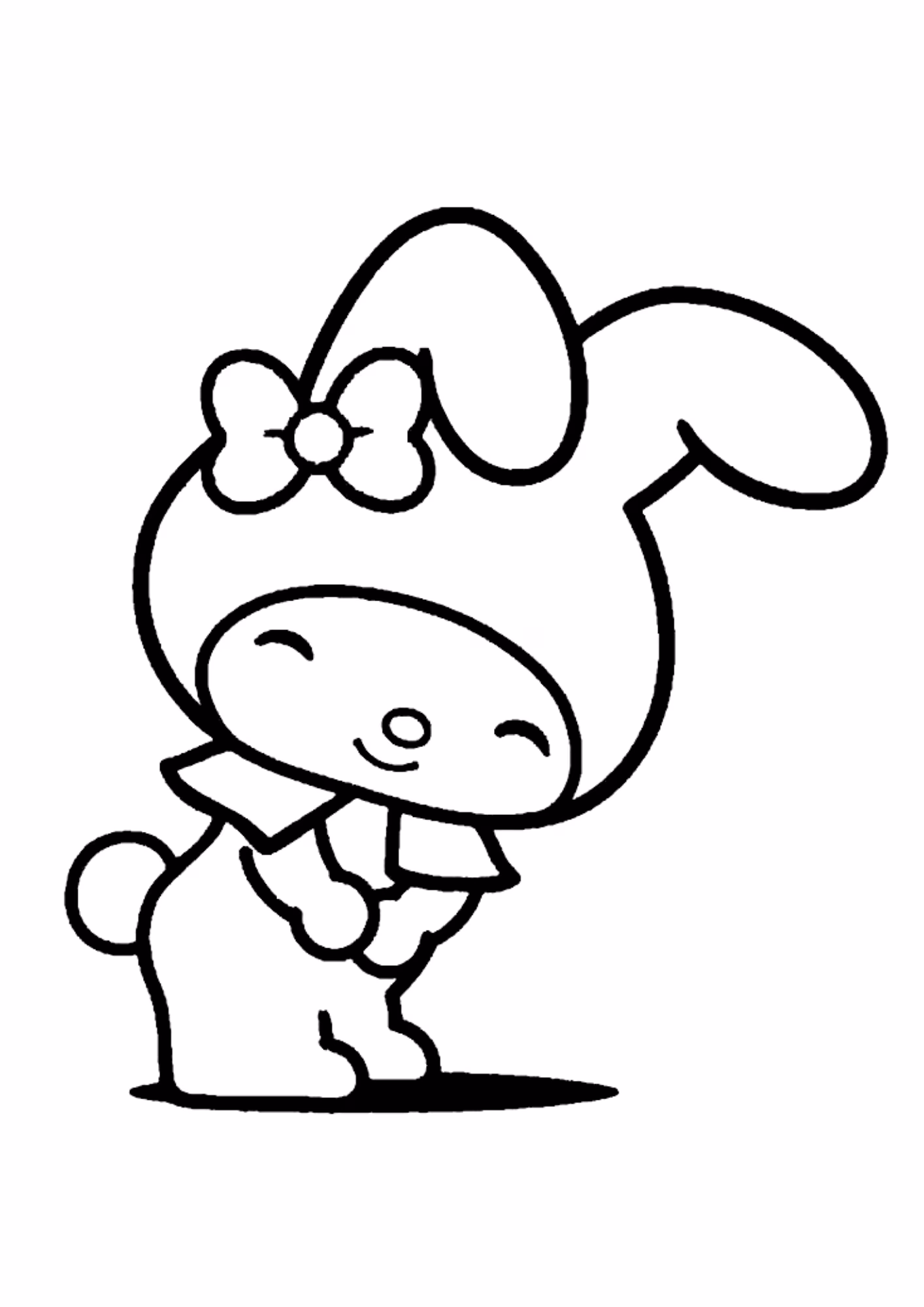 My melody e para colorir — desenho para imprimir