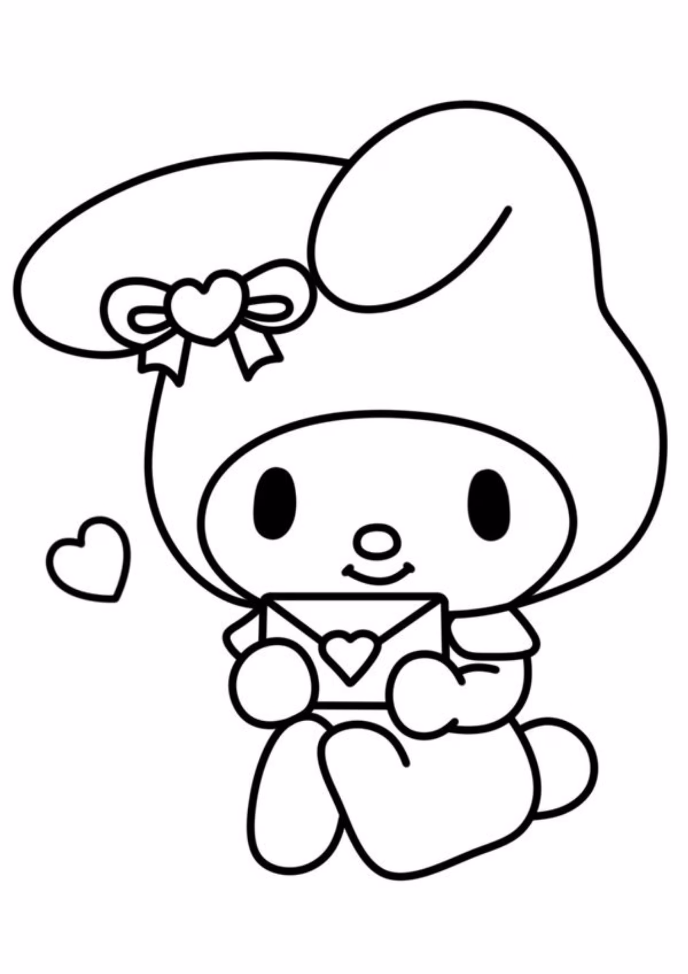My melody e para colorir — desenho para imprimir