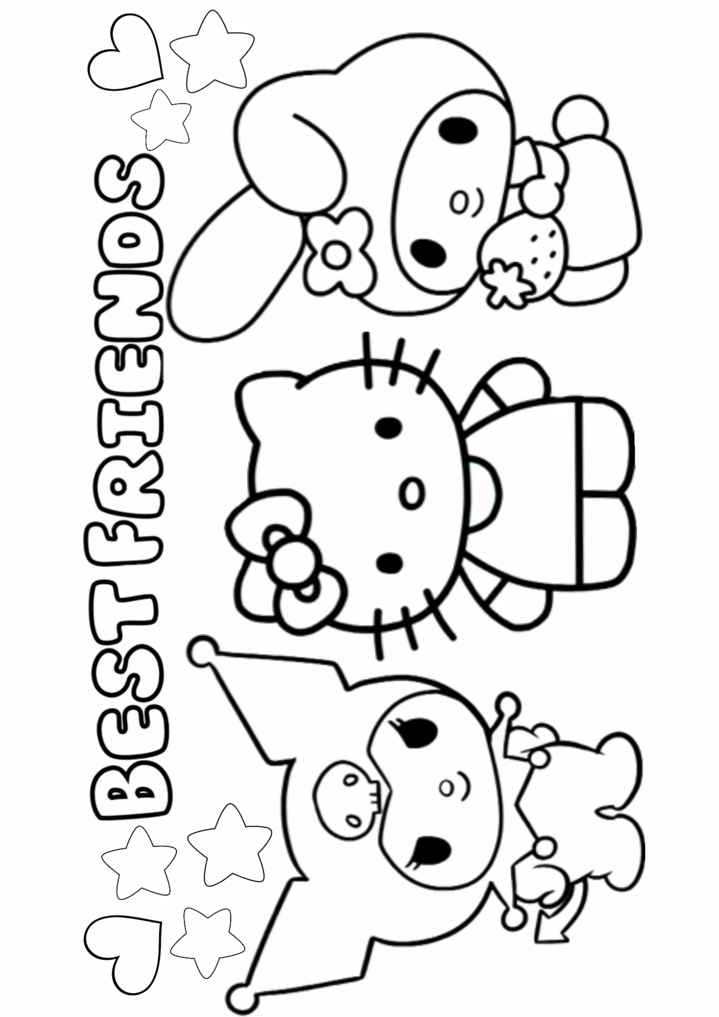 My melody e para colorir — desenho para imprimir