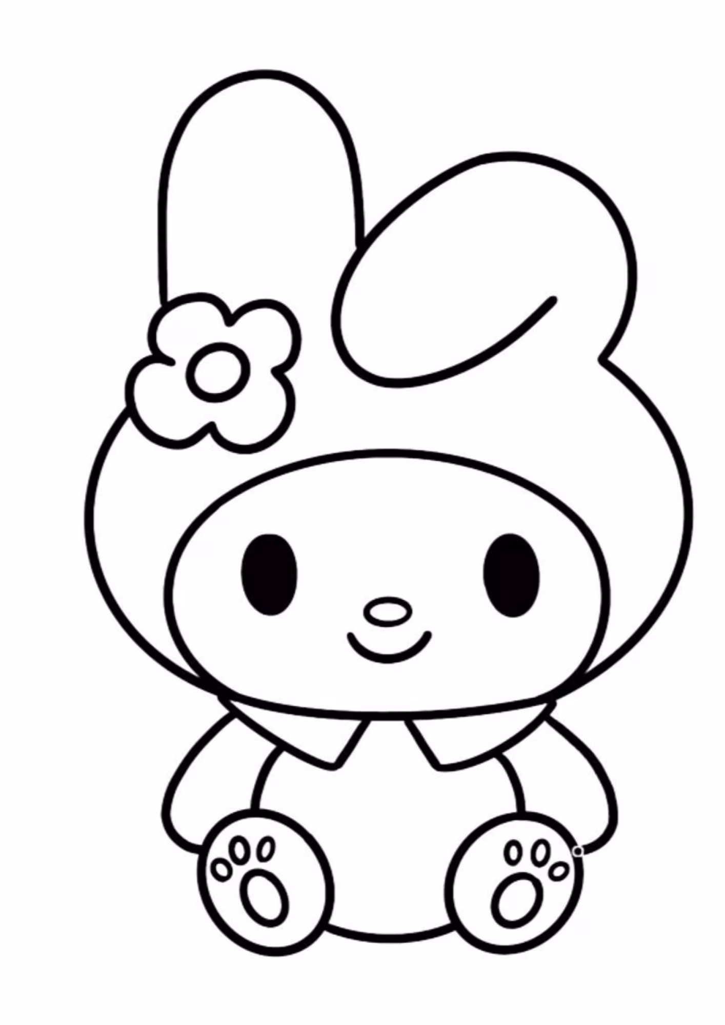 My melody e para colorir — desenho para imprimir