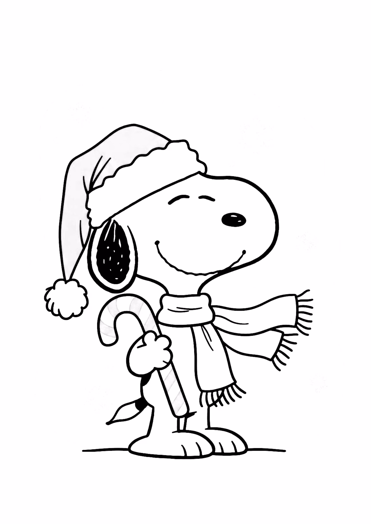 Papai noel e para colorir — desenho para imprimir