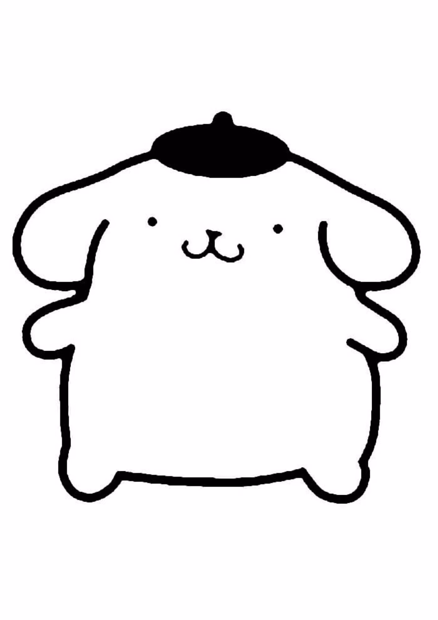 Pompompurin e para colorir — desenho para imprimir