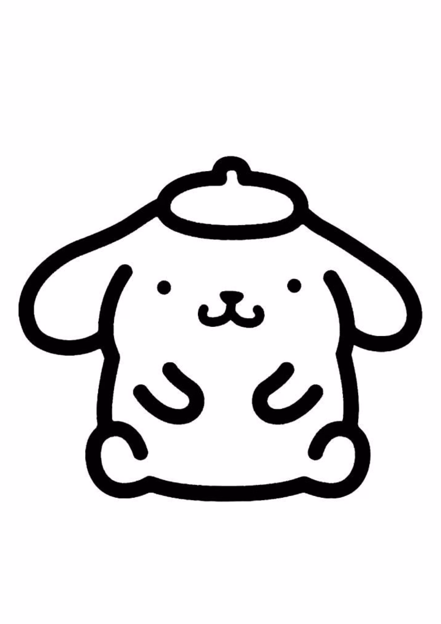 Pompompurin e para colorir — desenho para imprimir