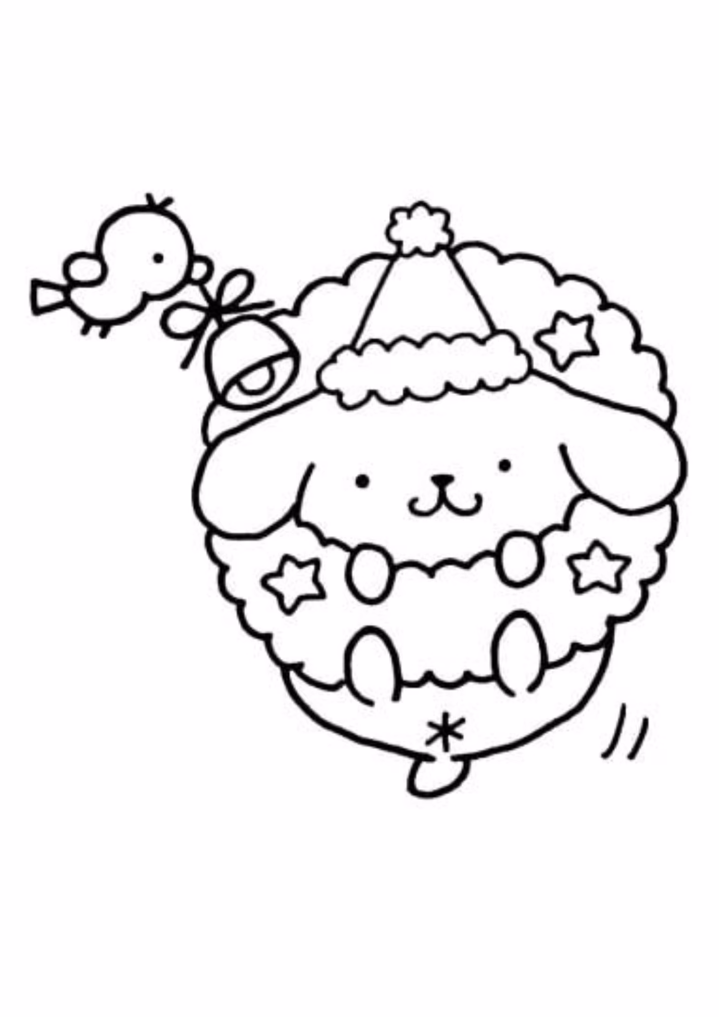 Pompompurin e para colorir — desenho para imprimir