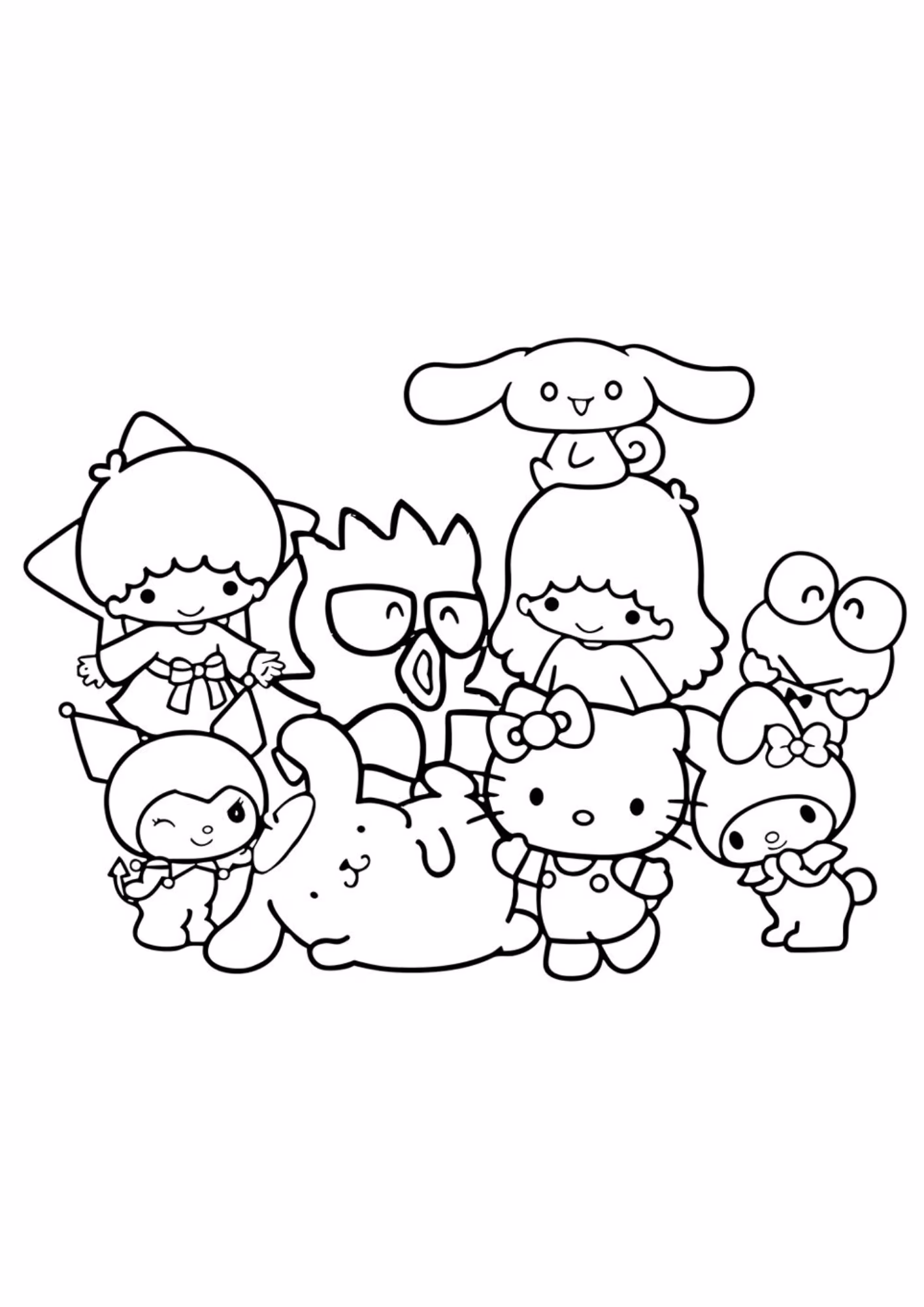 Pompompurin e para colorir — desenho para imprimir